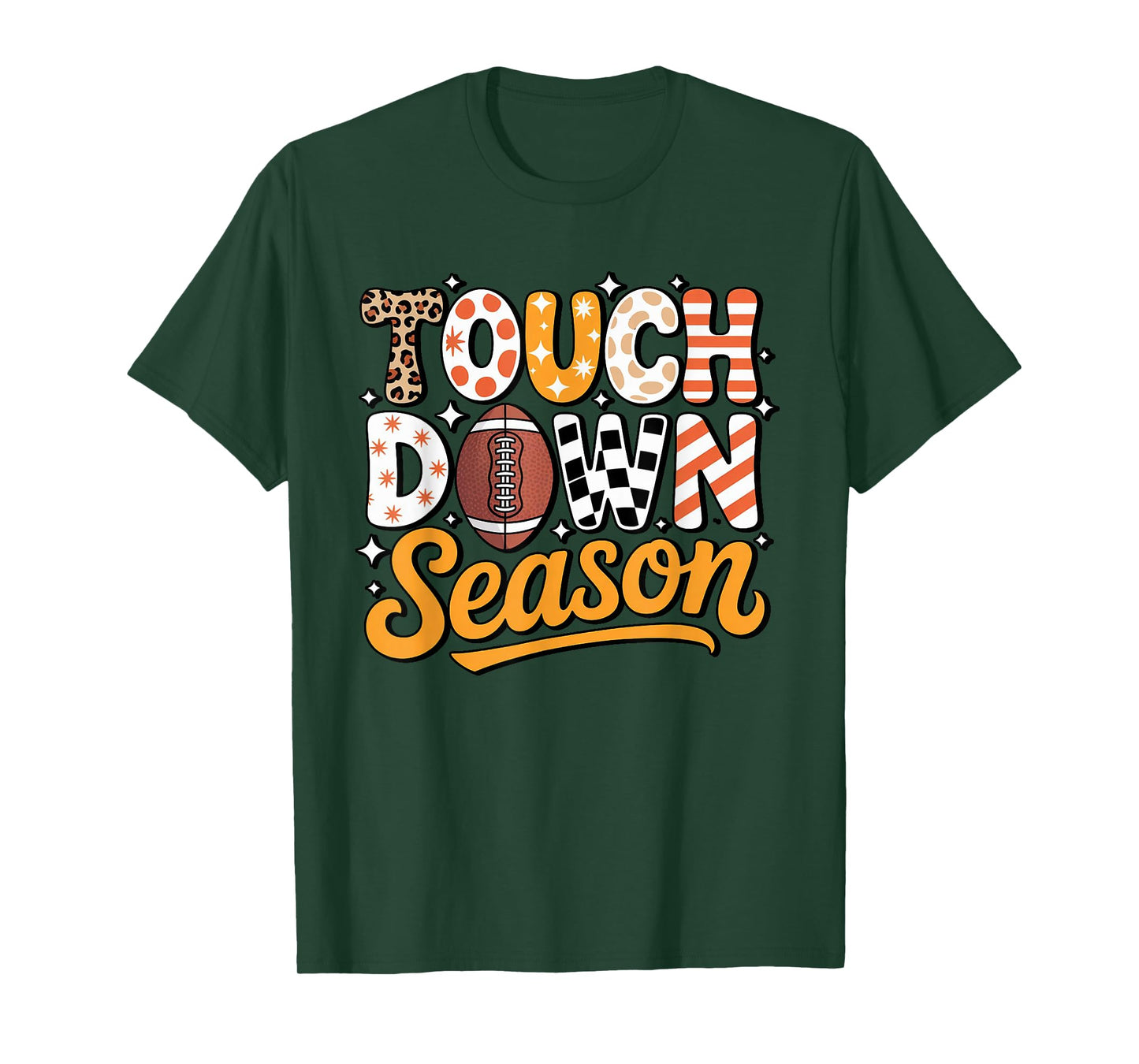 Touchdown Season Football Game Day Fall Sports Women Girls T-Shirt