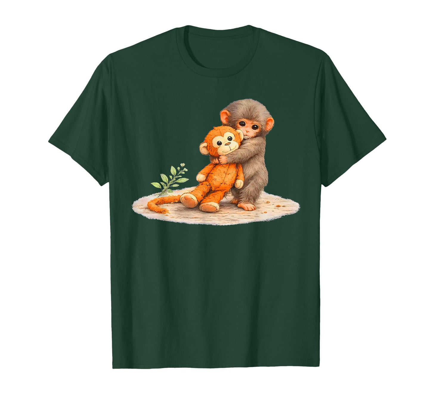 Monkey Punch, Baby Monkey Holding Plush Toy T-Shirt