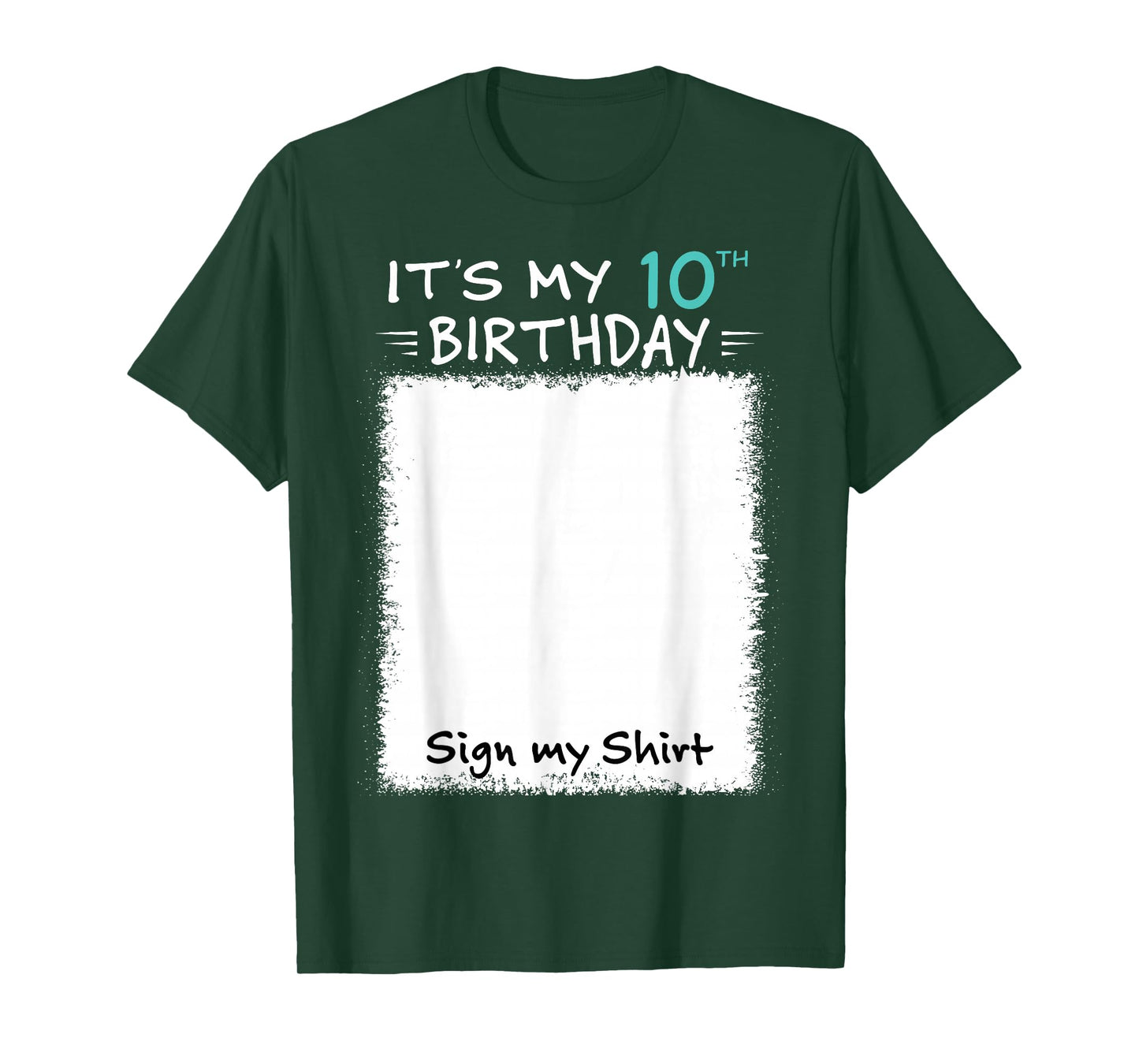 It's My 10th Birthday Sign My Shirt 10 Years Old Party Funny T-Shirt