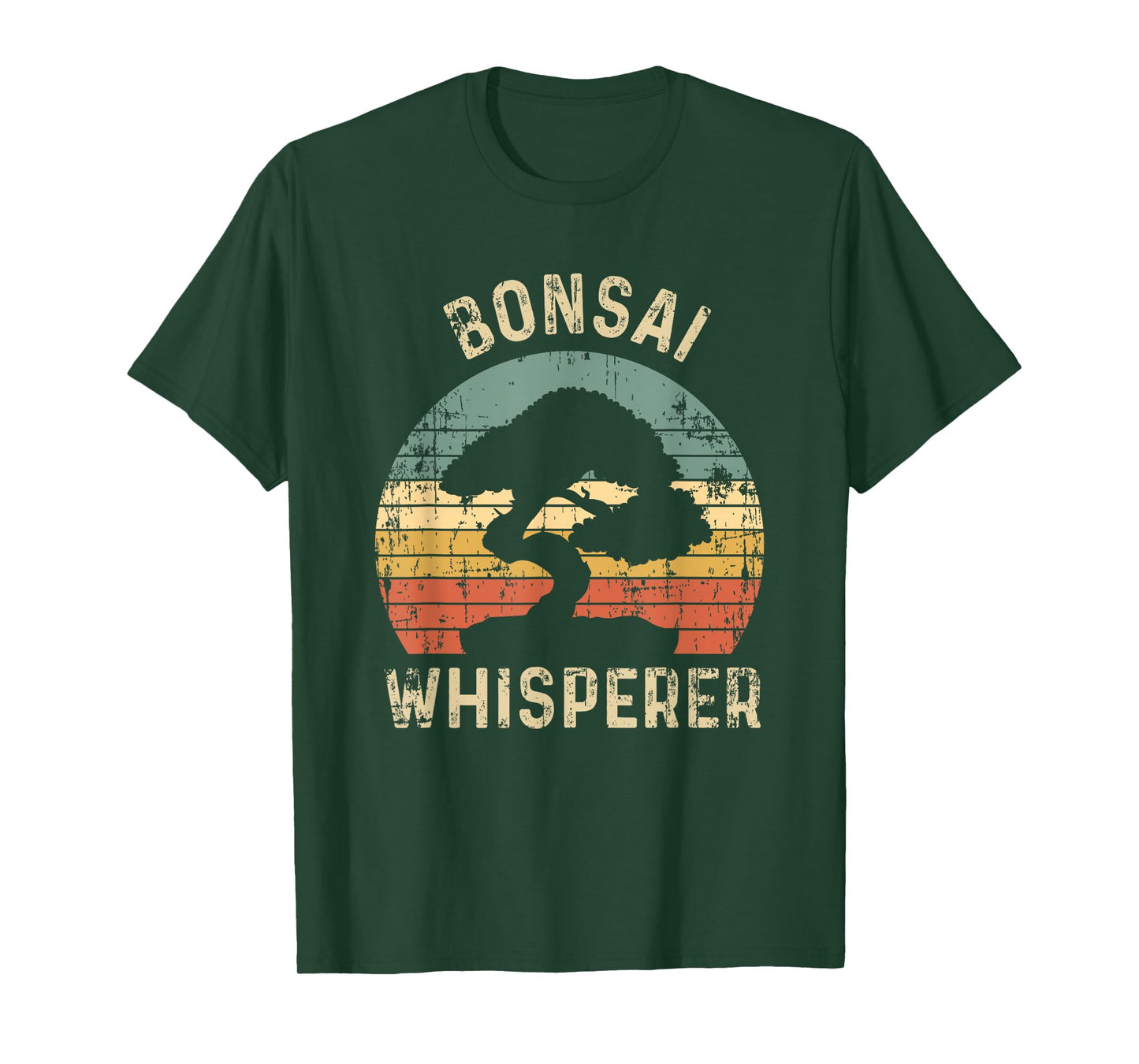 Bonsai Tree Whisperer Japanese Gardener Sunset Funny Gift T-Shirt