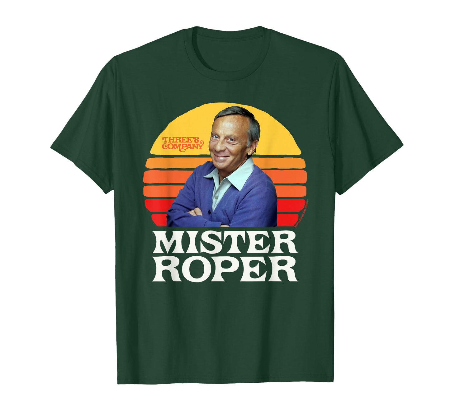 Mister Roper Funny Stanley Roper 80's Sunset Three's Company T-Shirt