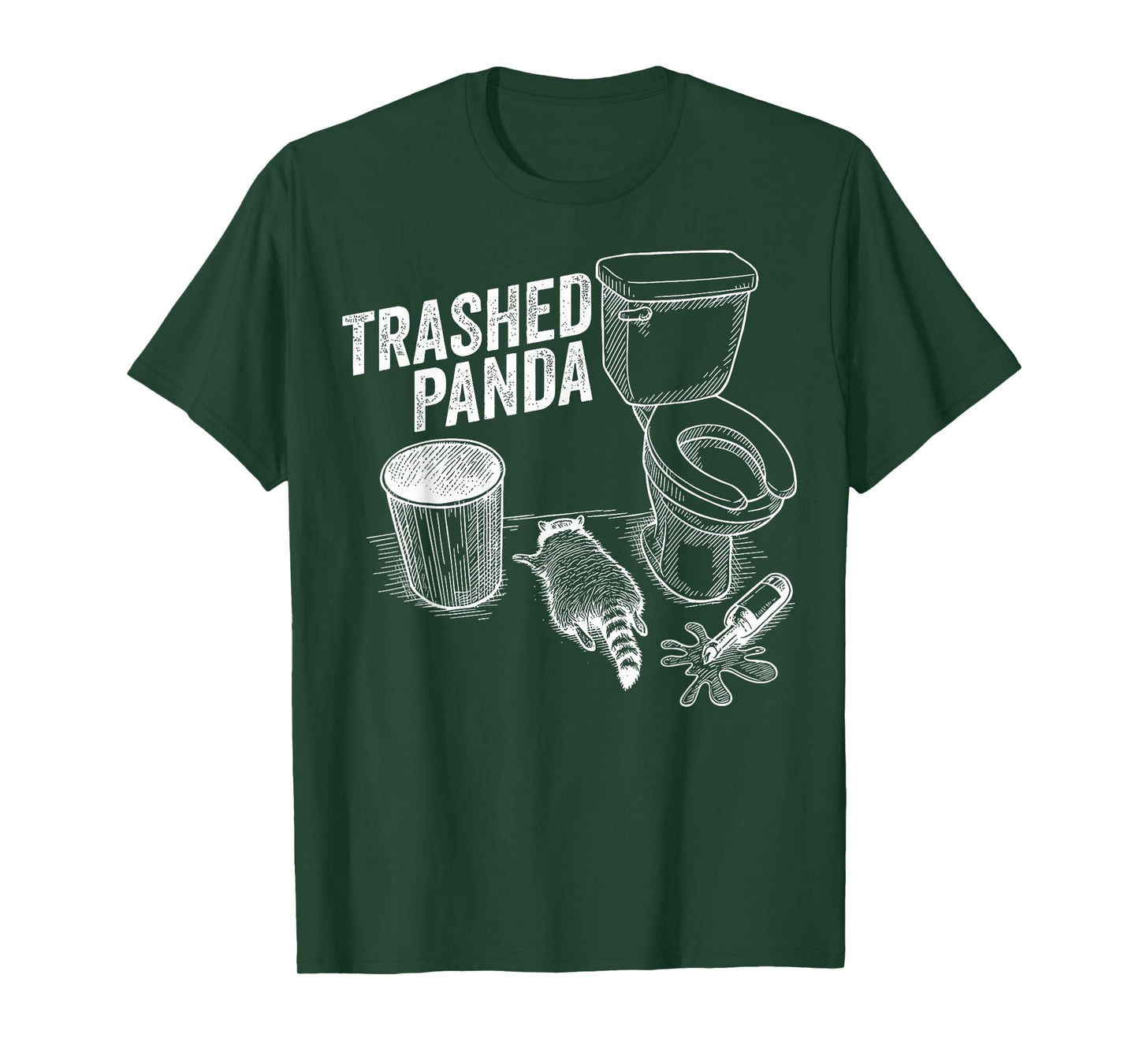Trashed Panda Funny Drunk Racoon T-Shirt