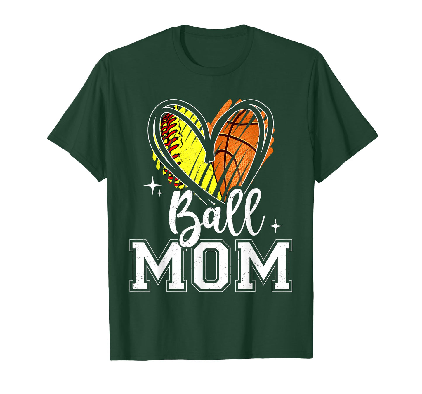 Ball Mom Softball Basketball Mom Of Both T-Shirt
