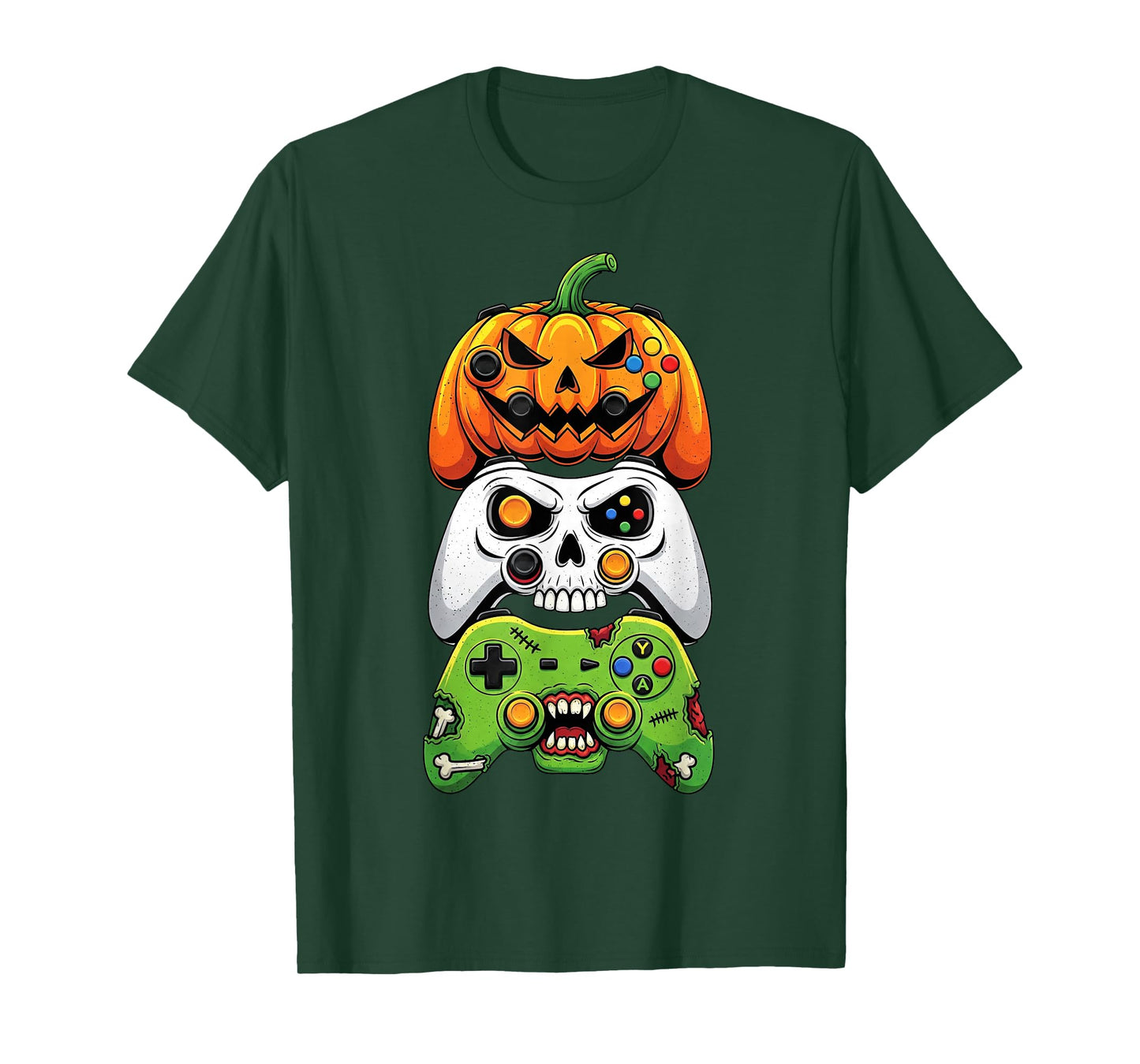 Spooky Halloween Gaming Controller Gifts for Men Women Kid T-Shirt