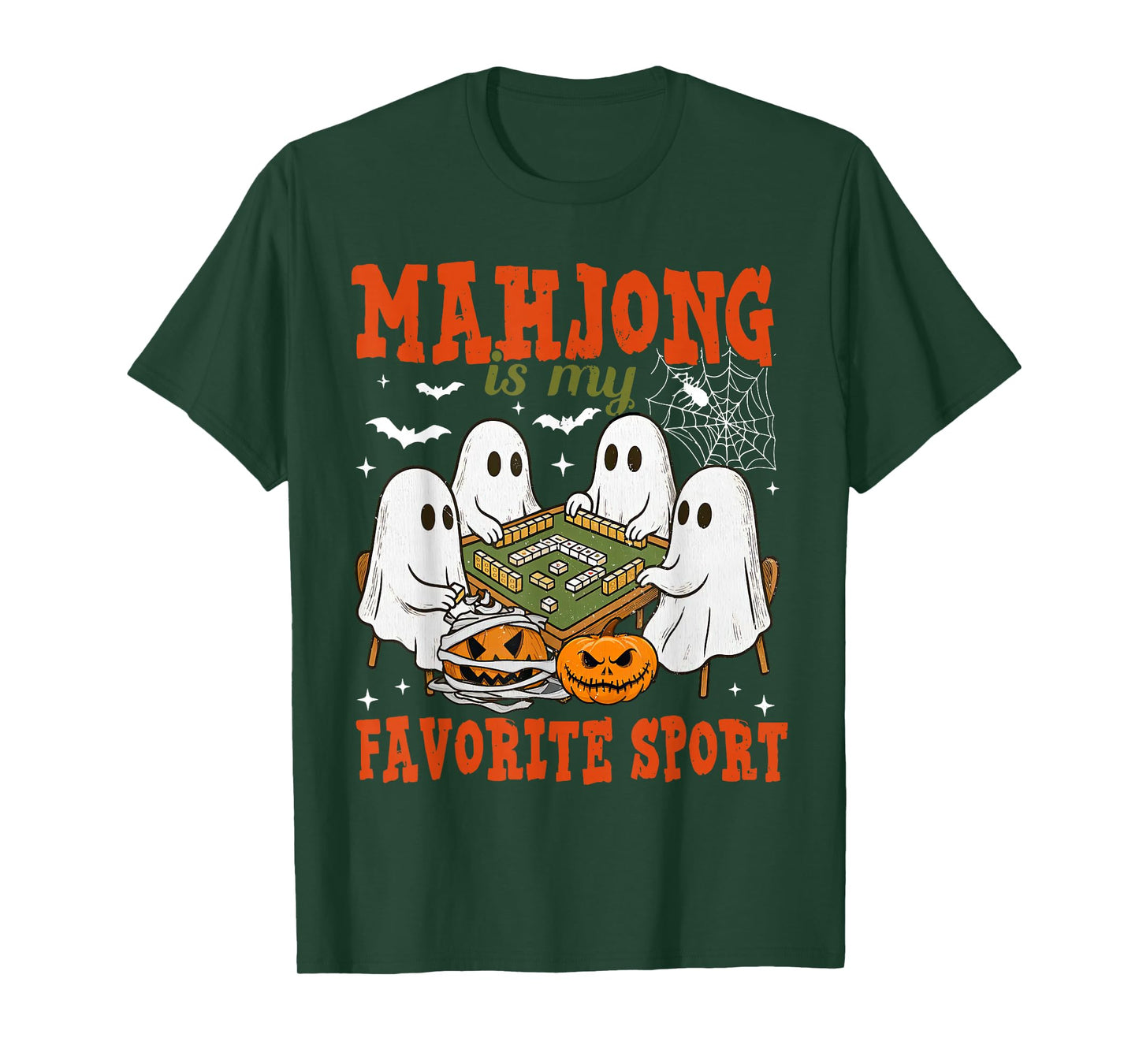 Mahjong is My Favorite Sport Ghost Playing Mahjong Halloween T-Shirt