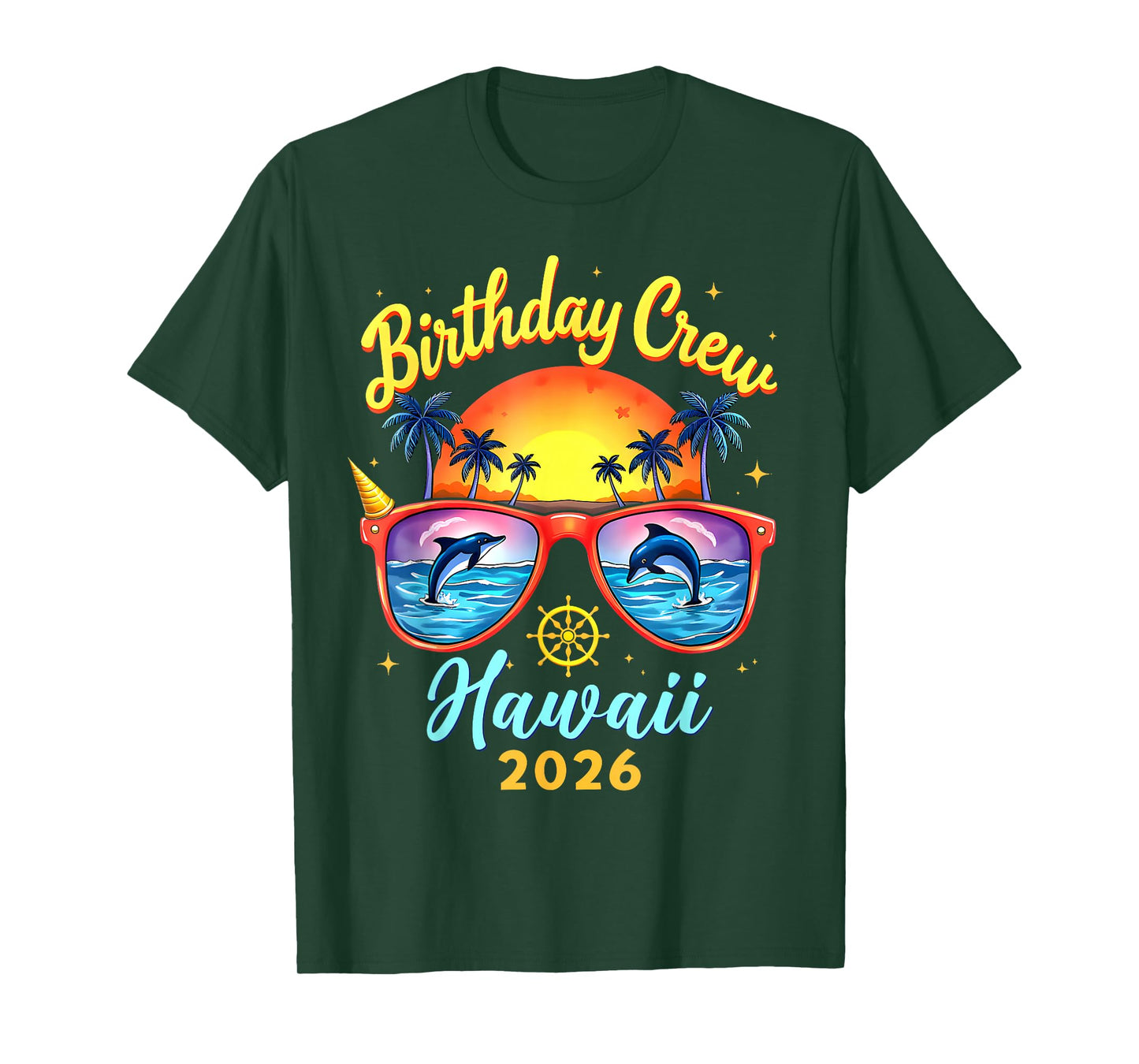 Birthday Crew Vacation Hawaii 2026 Cruise Summer Birthday T-Shirt