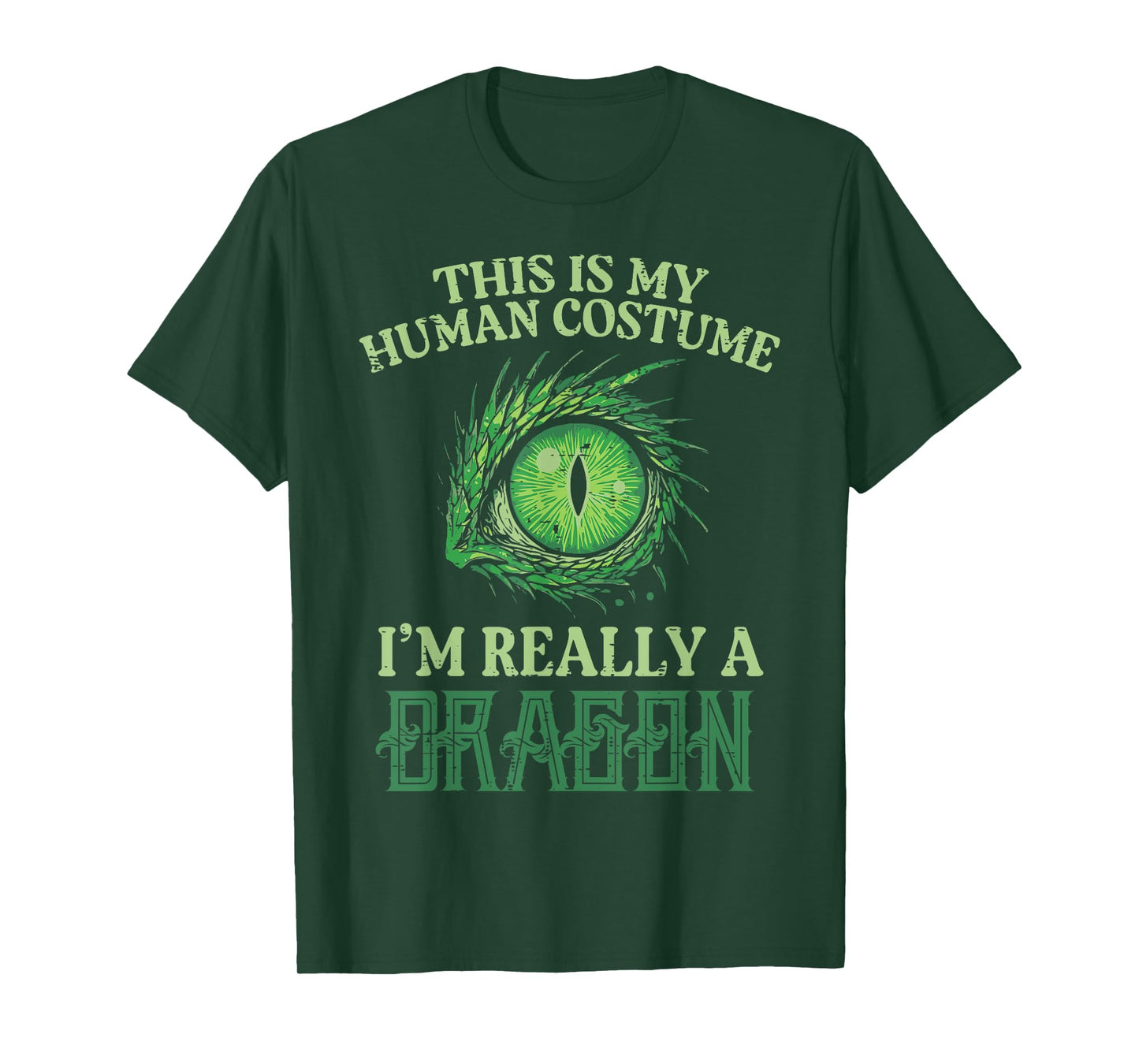My Human Costume Im Really Dragon Halloween Men Women Kids T-Shirt