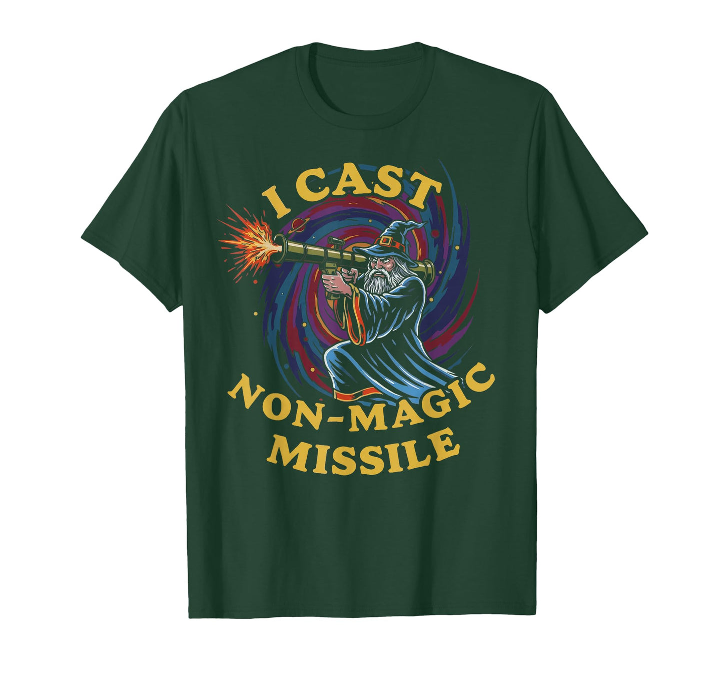 I Cast Non-Magic Missile Funny Wizard Parody Meme T-Shirt