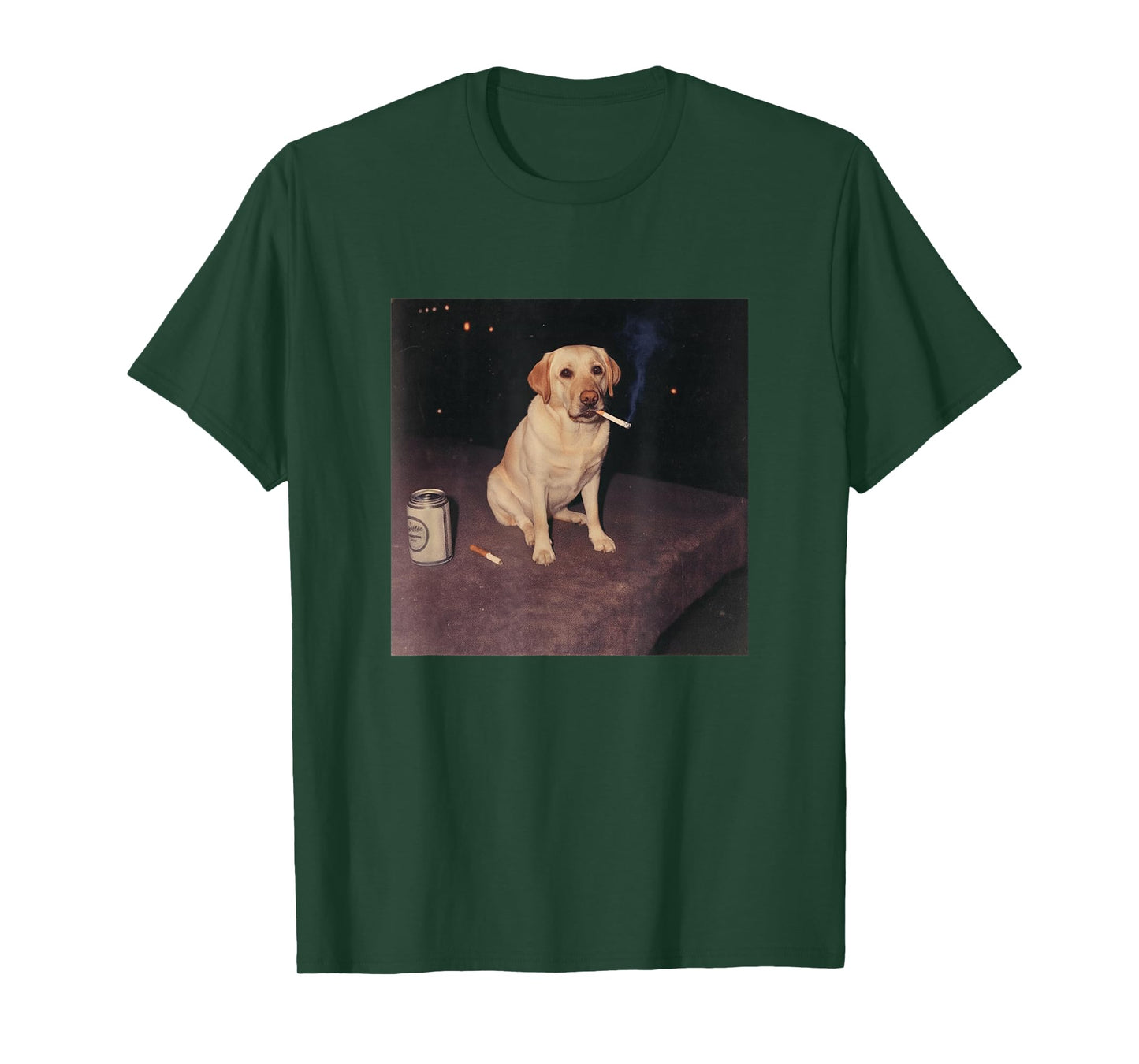 Funny Smoking Labrador Retriever Dog Cigarette Beer Gen Z T-Shirt