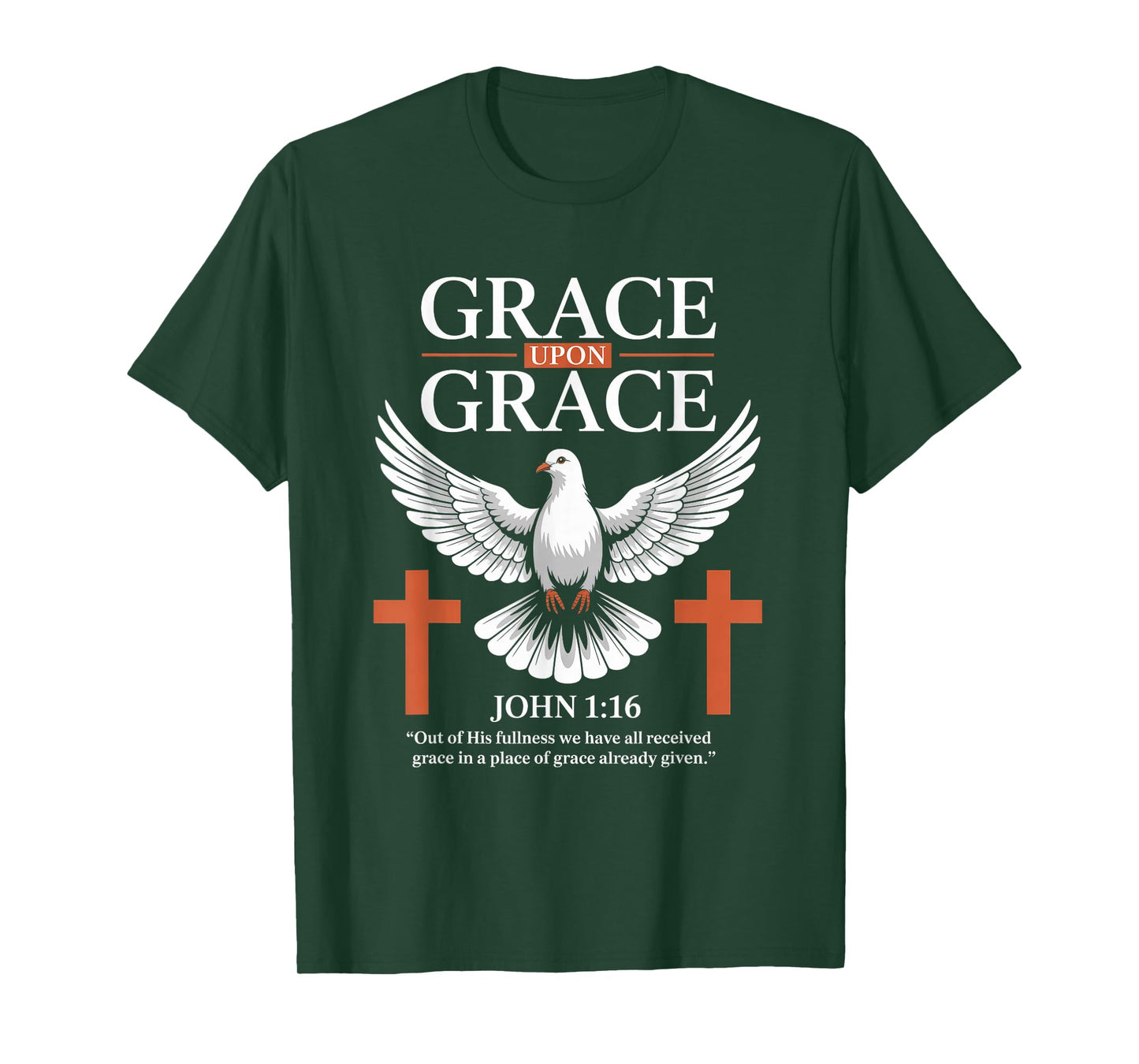 Grace Upon Grace Dove Christian Streetwear T-Shirt
