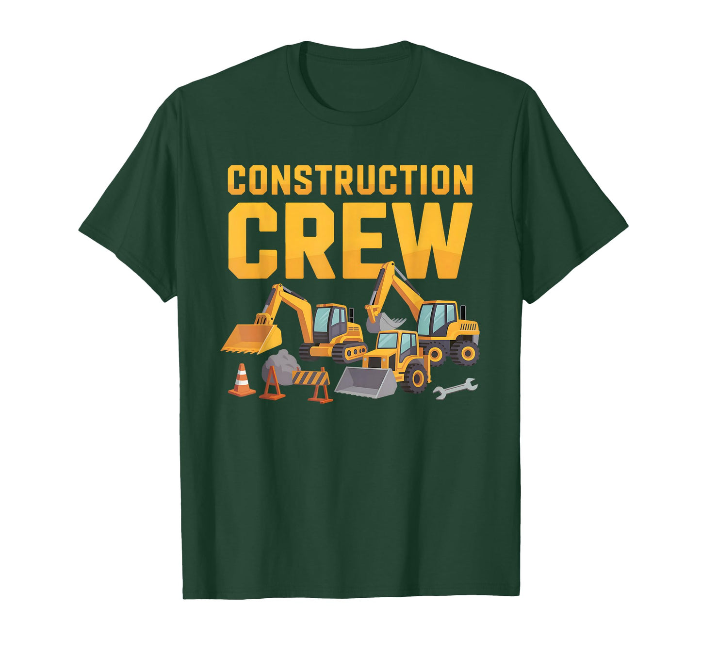 Boys Construction Crew Birthday Theme Digger Matching Outfit T-Shirt