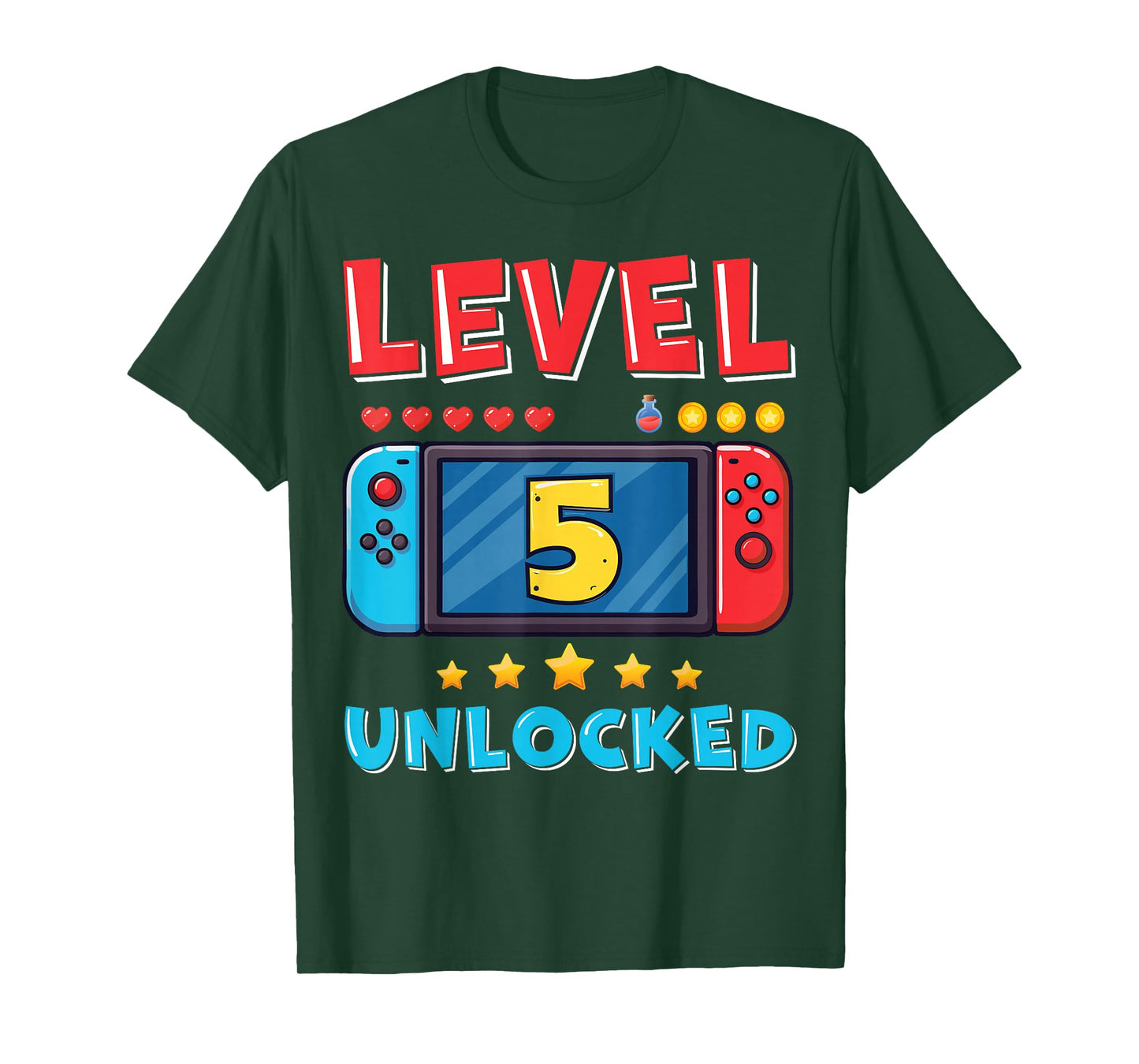 5 Year Old Bday Decorations Son Gamer Boy 5yr 5th Birthday T-Shirt