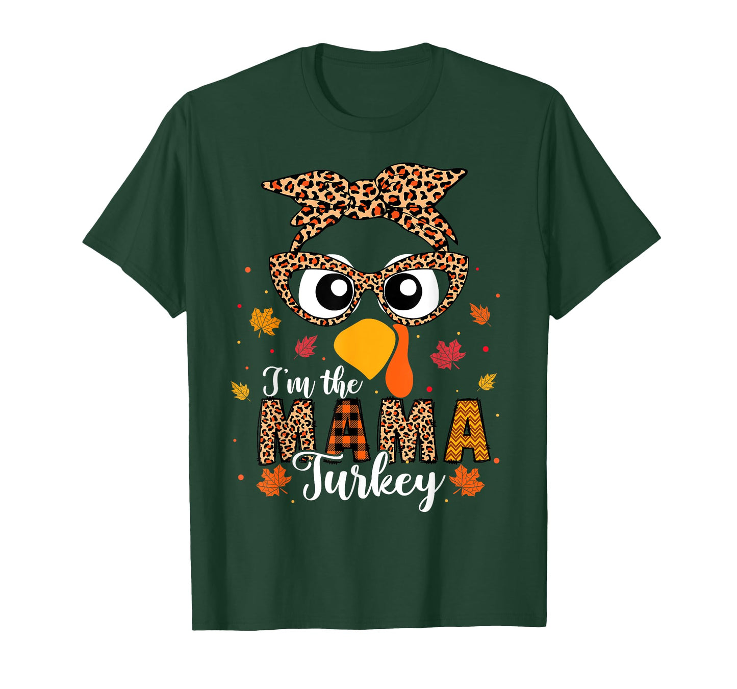 I'm the Mama Turkey Matching Family Thanksgiving 2024 T-Shirt