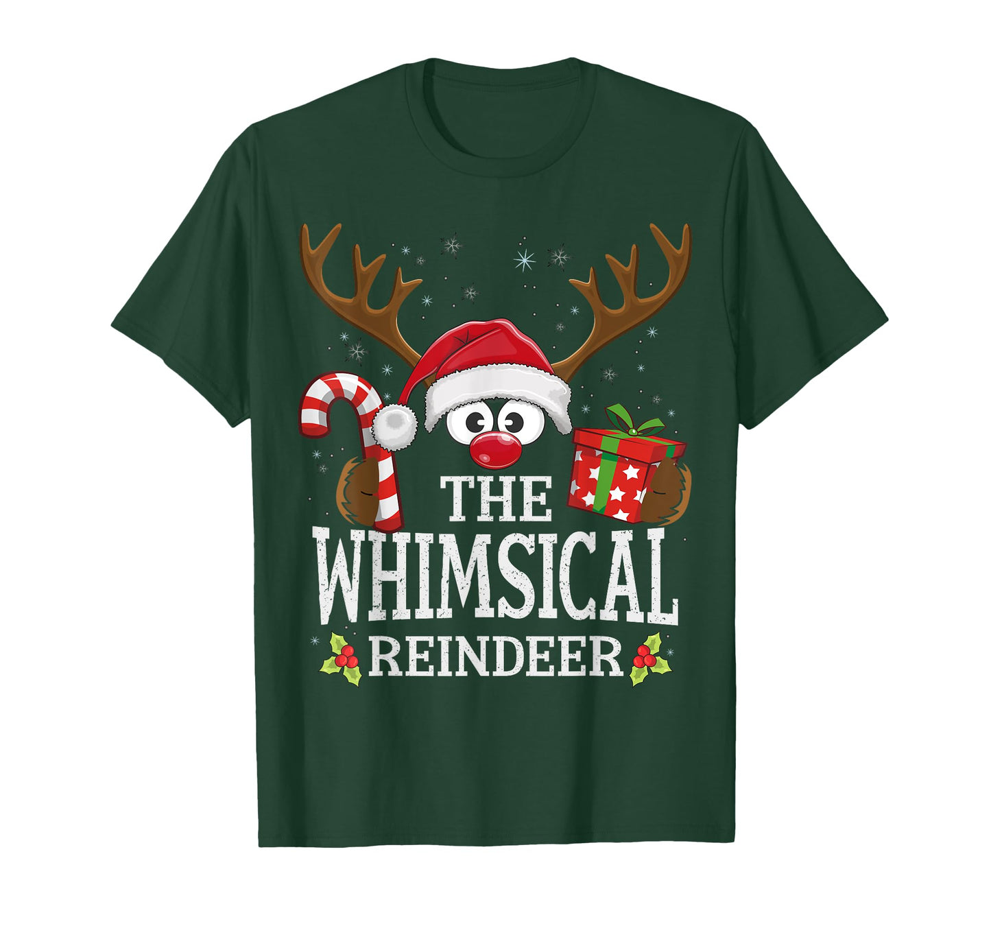 Christmas Matching The Whimsical Reindeer Family T-Shirt