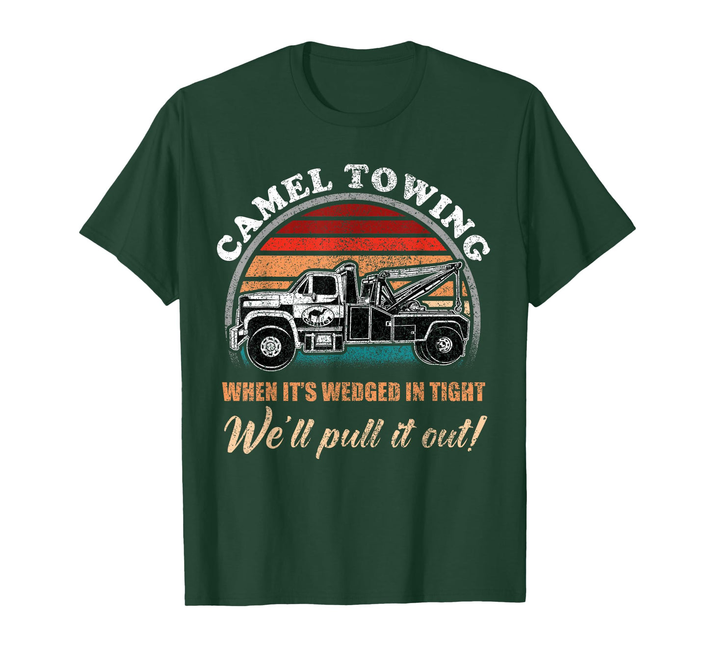 Vintage Camel Towing Humor Tow Truck T-Shirt