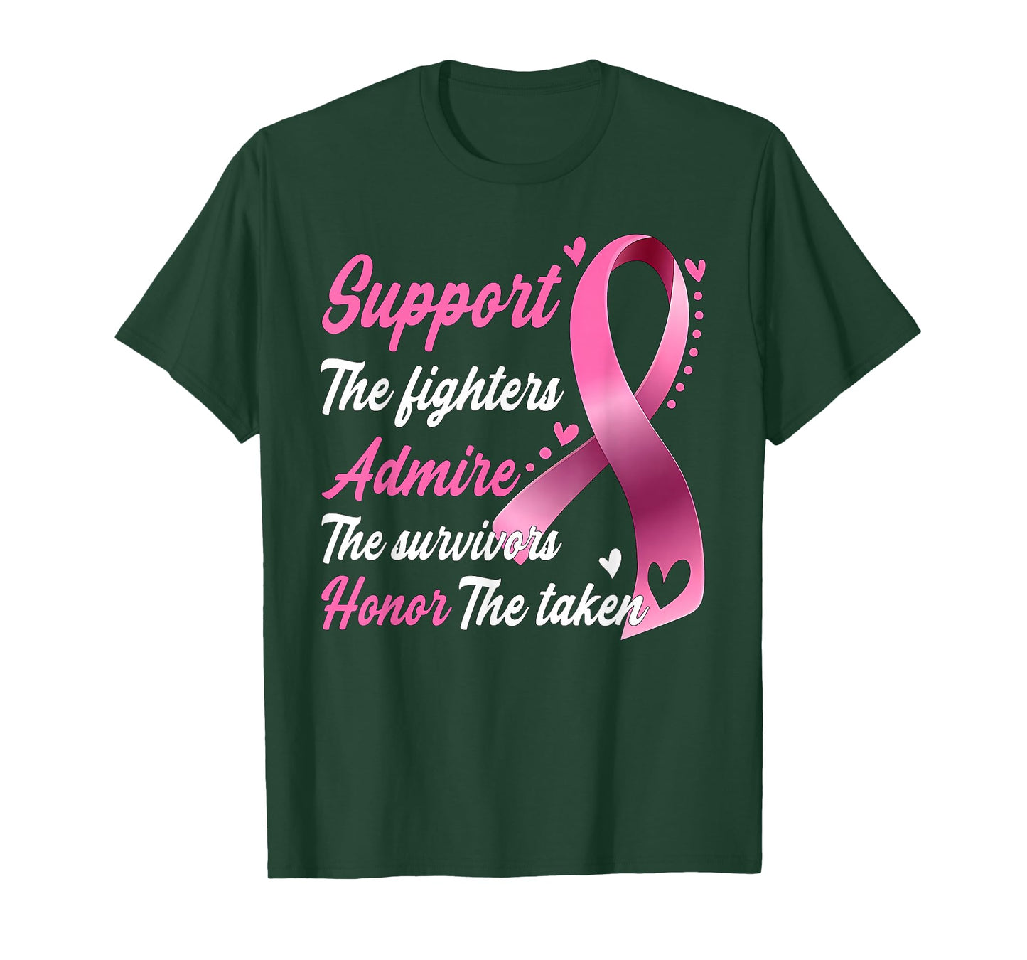 Breast Cancer Support Admire Honor Breast Cancer Awareness T-Shirt