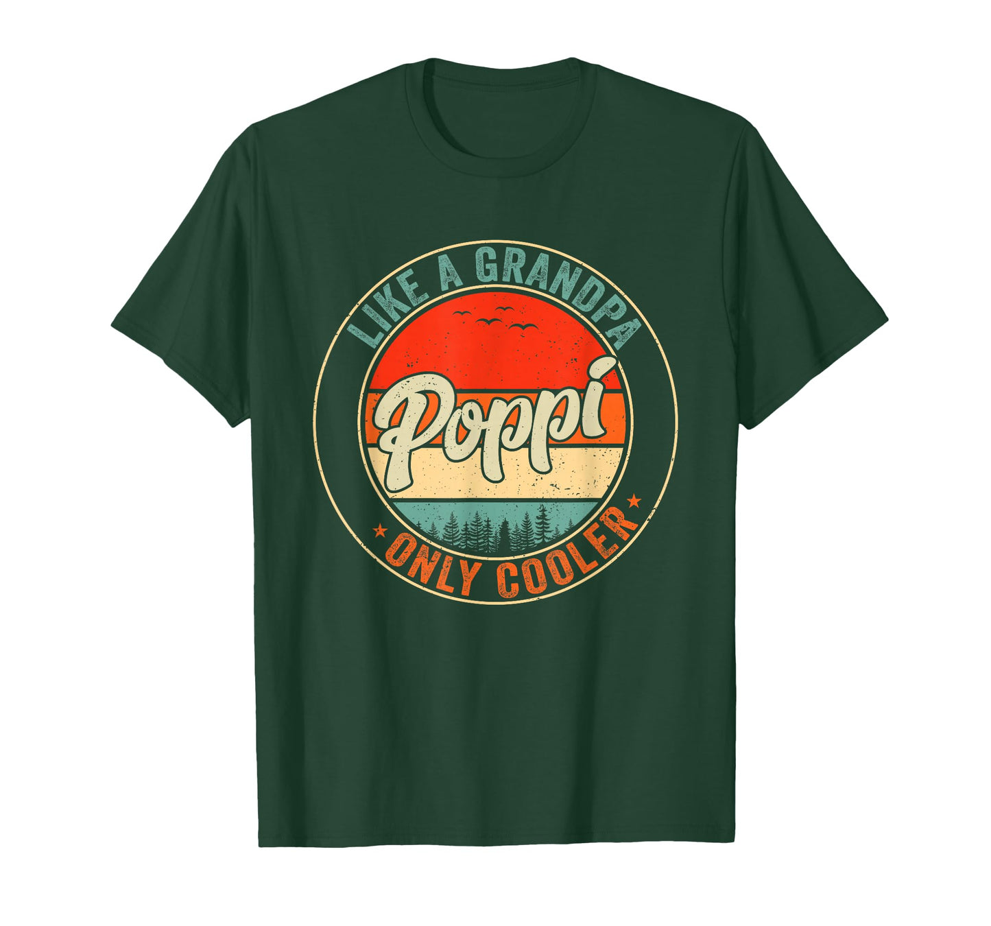 Poppi Like A Grandpa Only Cooler Retro Father's Day Men T-Shirt