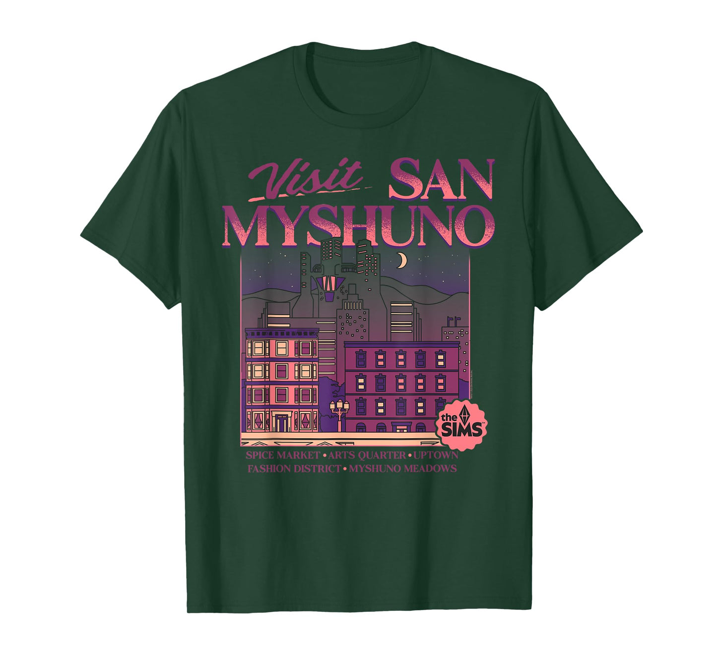 The Sims Visit San Myshuno City Living Video Game T-Shirt