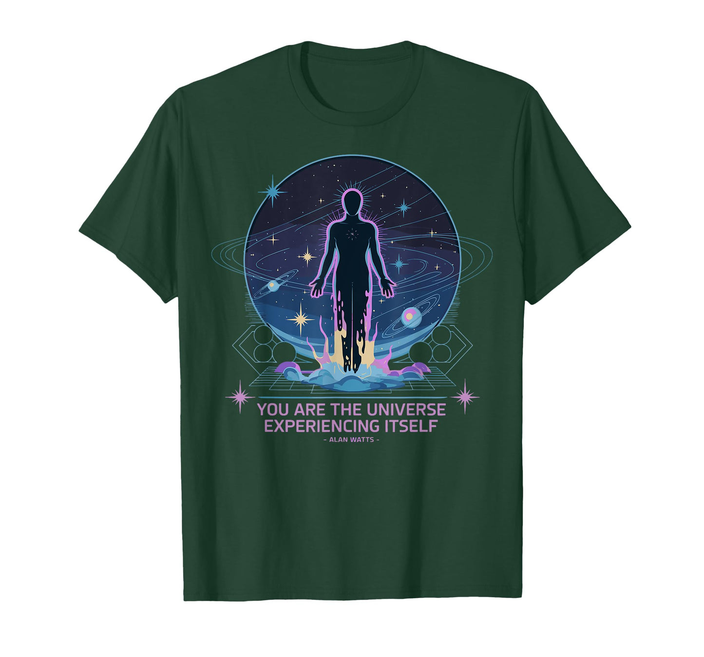 Alan Watts Cosmic Quote Universe Awareness Human Spirit T-Shirt