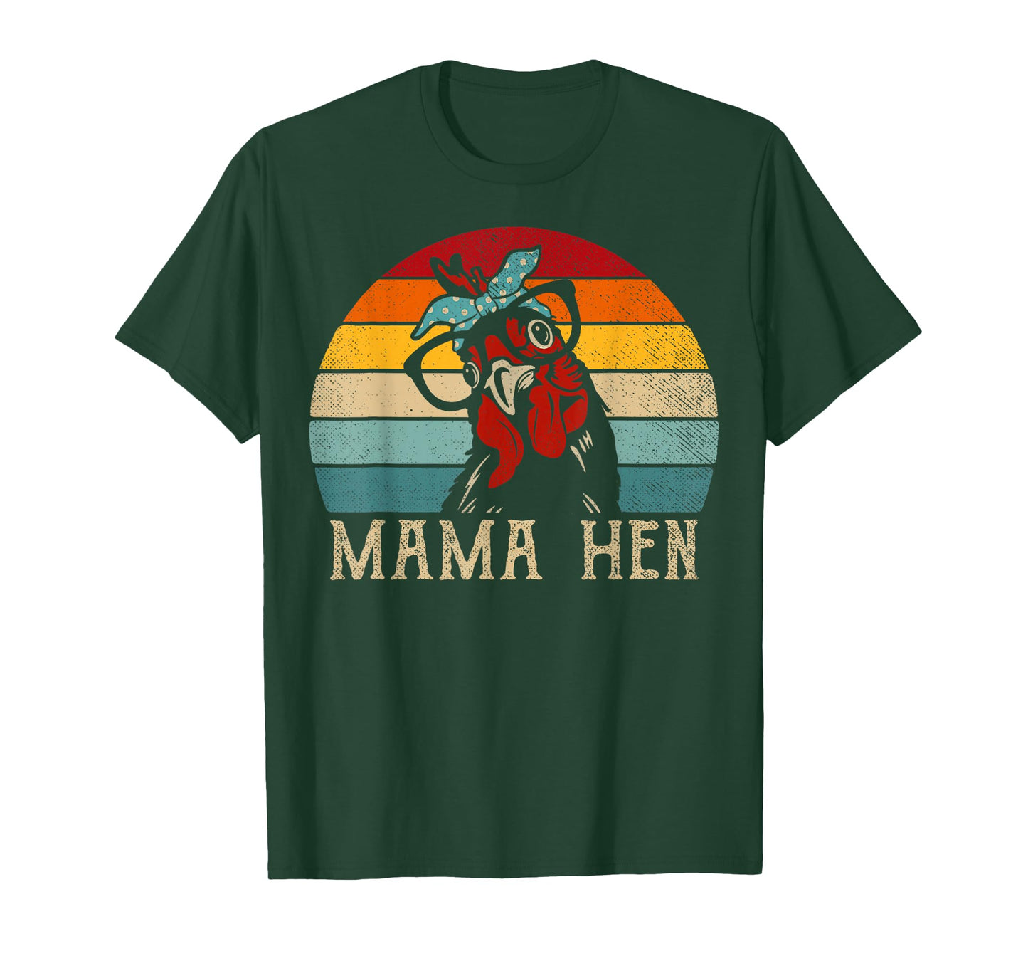 Funny Mama Hen Vintage Retro Chicken Mom Mother T-Shirt