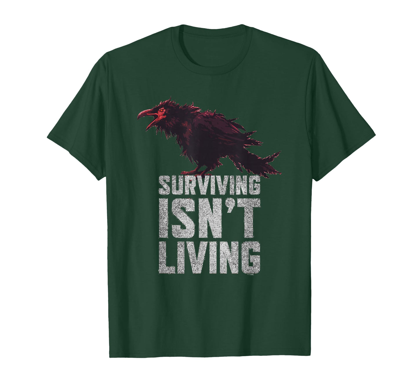 Days Gone Surviving Isn't Living Crow Quote Big Chest Logo T-Shirt