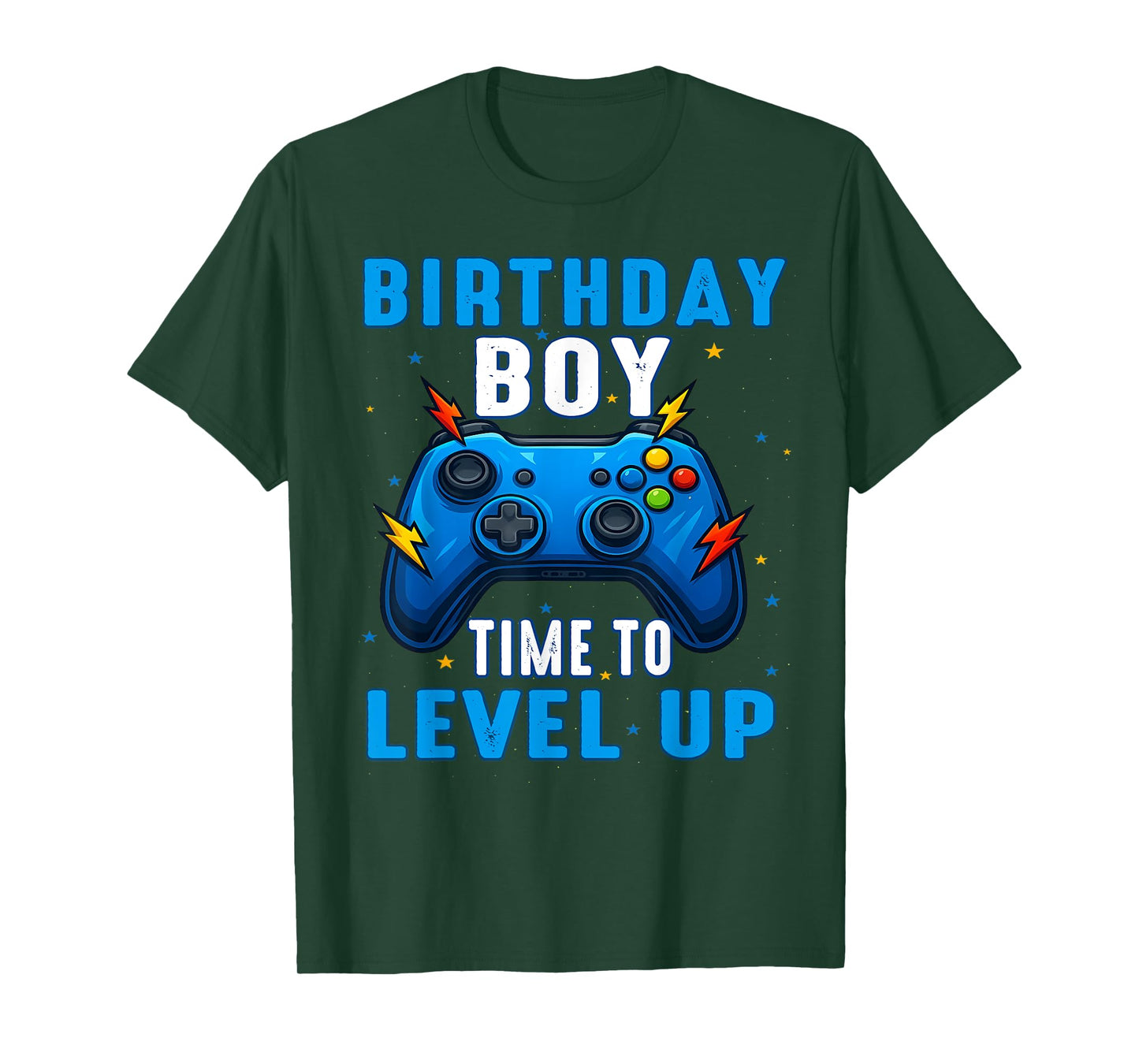 Birthday Boy Time To Level Up Gamer Video Game 7 Years Old T-Shirt