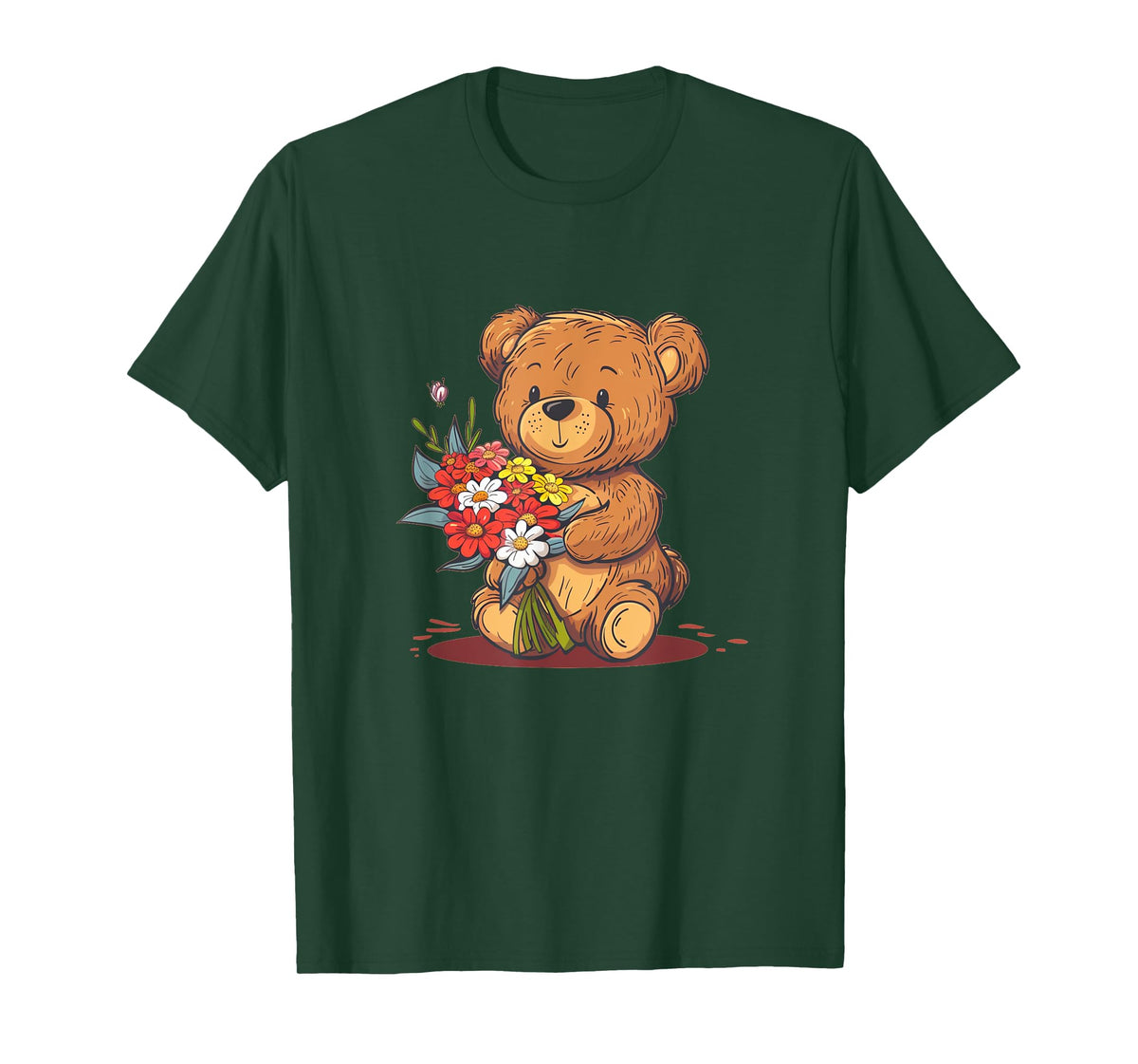 Funny flowers Teddy bear costume T-Shirt