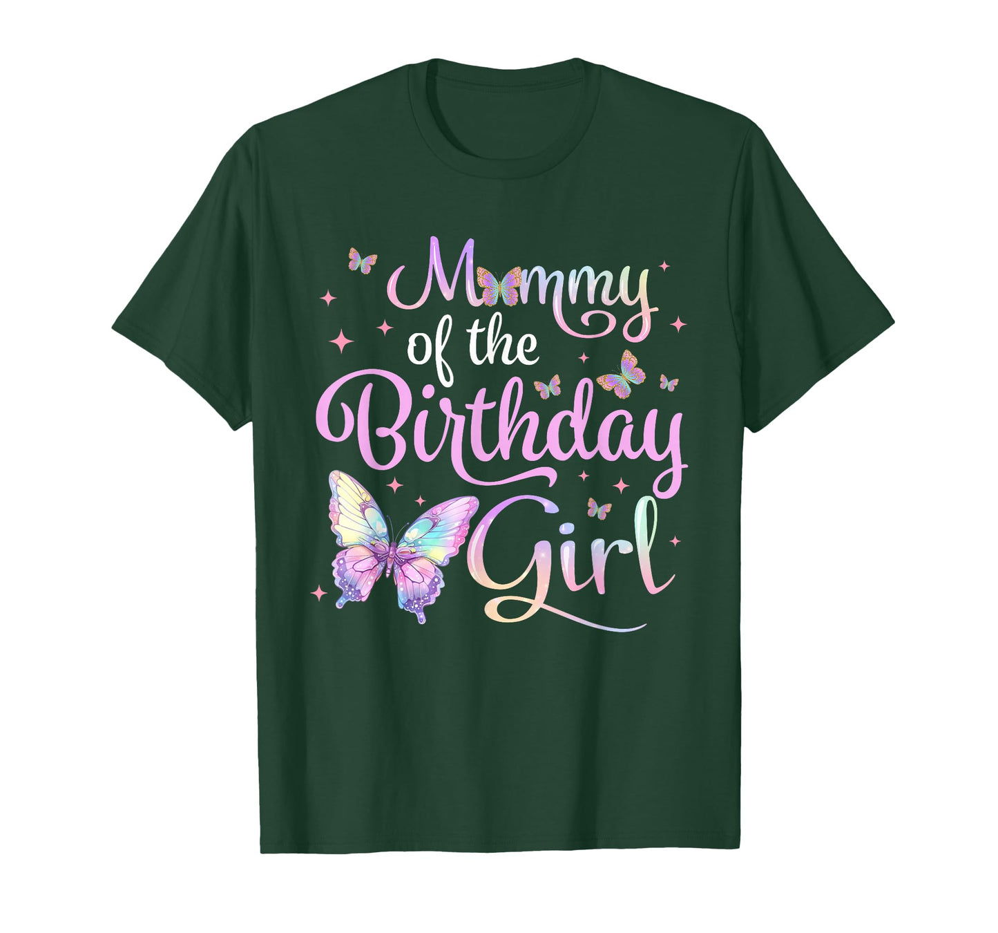 Mommy of The Birthday Girl Butterfly Party Family Matching T-Shirt