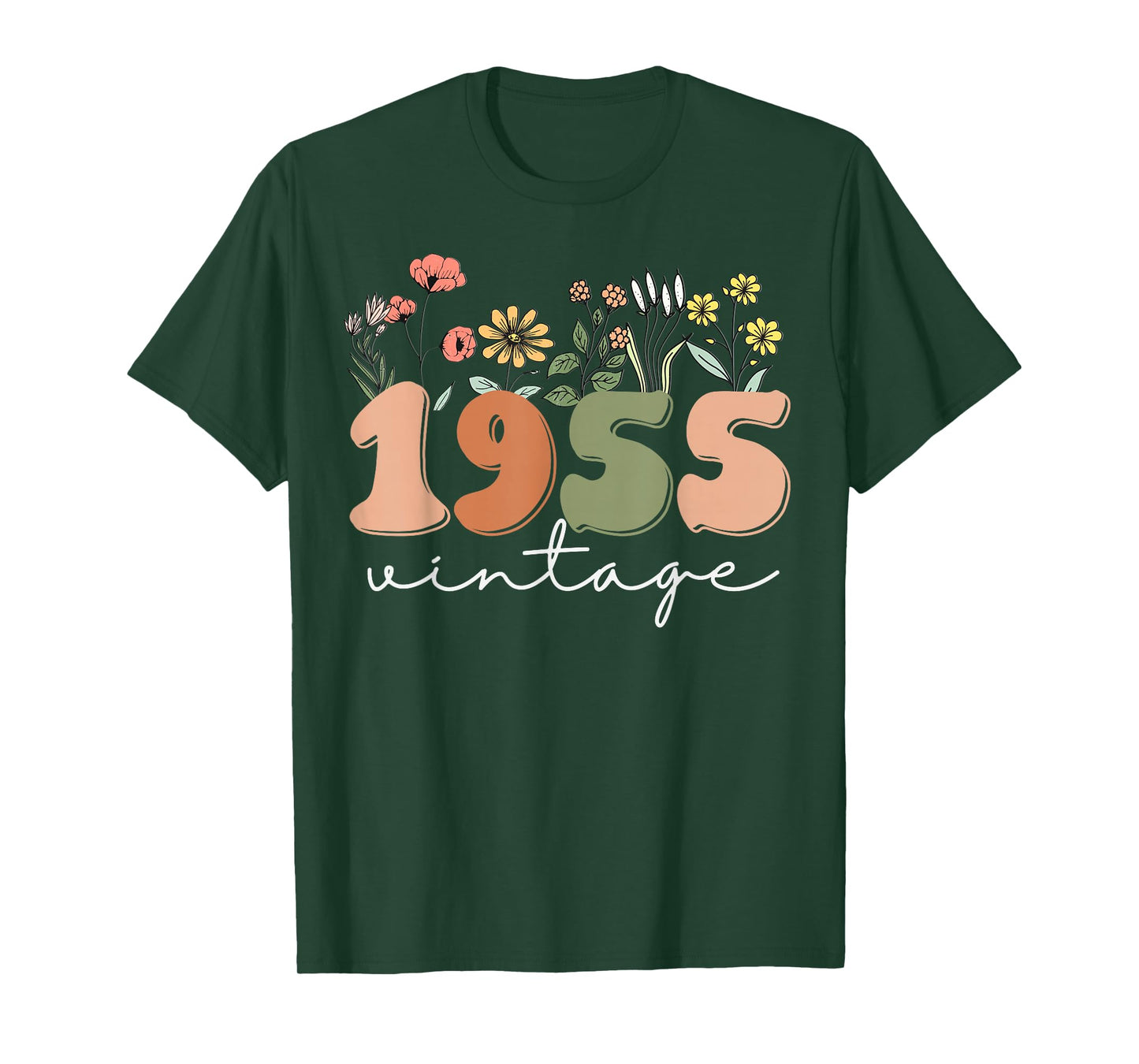 70 Years Old Vintage 1955 70th Birthday Tee Wildflower Women T-Shirt