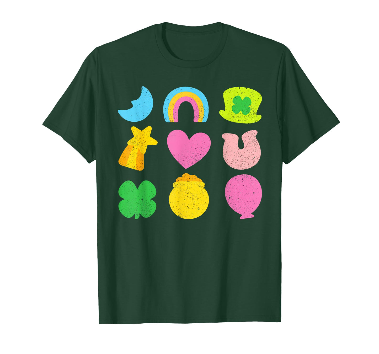 Lucky Charm Patricks Day Pot Of Gold Irish Shamrock Rainbow T-Shirt