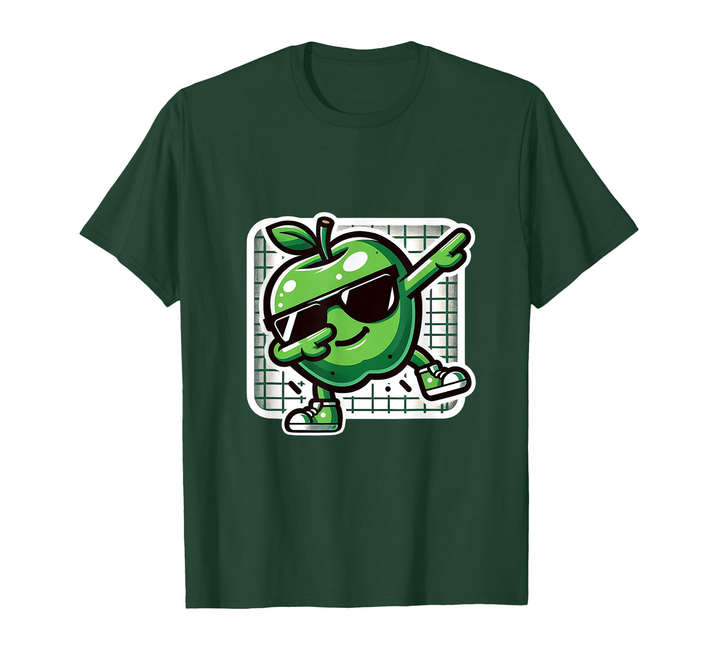 Funny Dab Apple Dancing Dabbing Fruit Meme T-Shirt