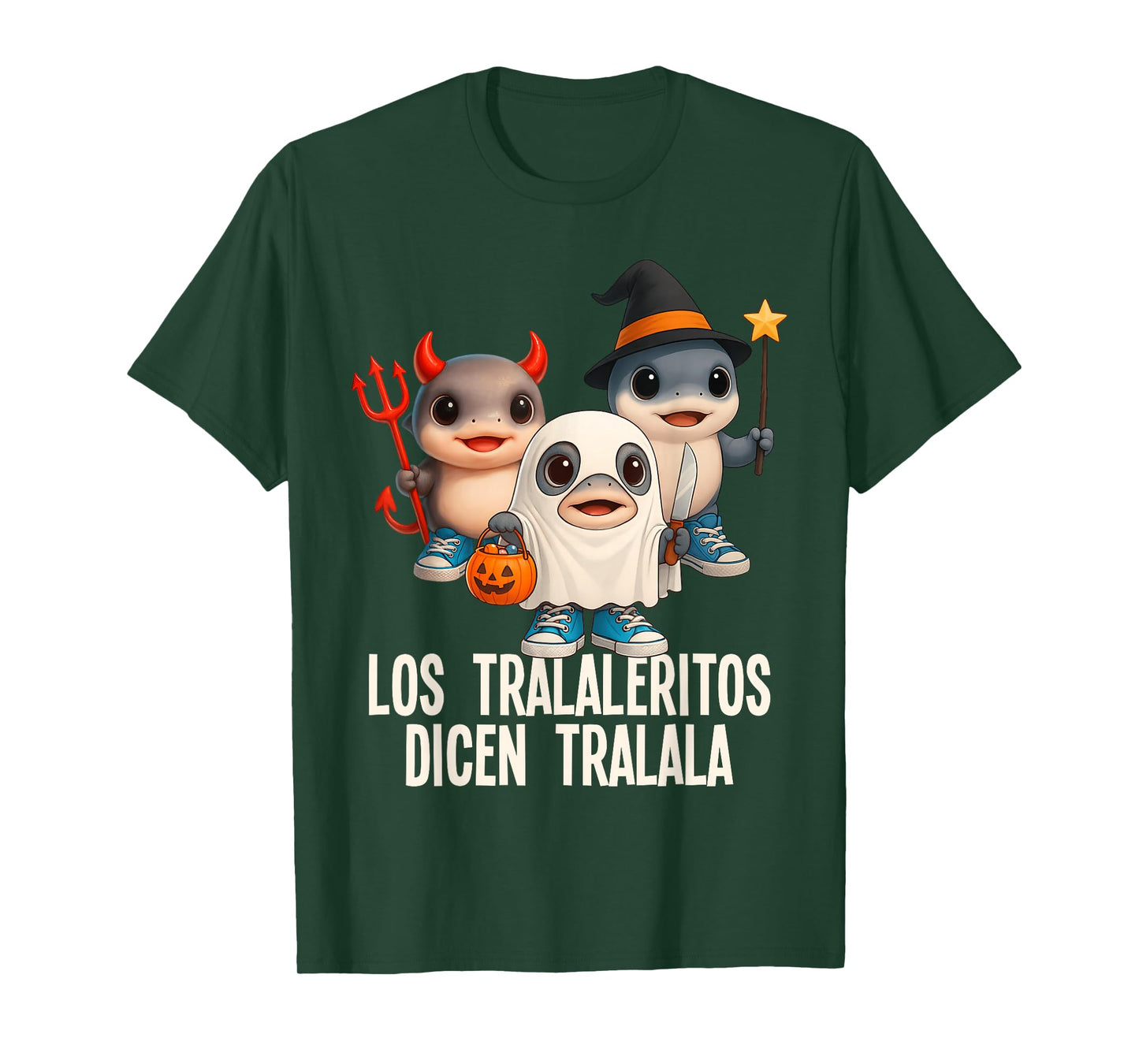 Funny Brainrot Los Tralaleritos Halloween Costume AI Kids T-Shirt