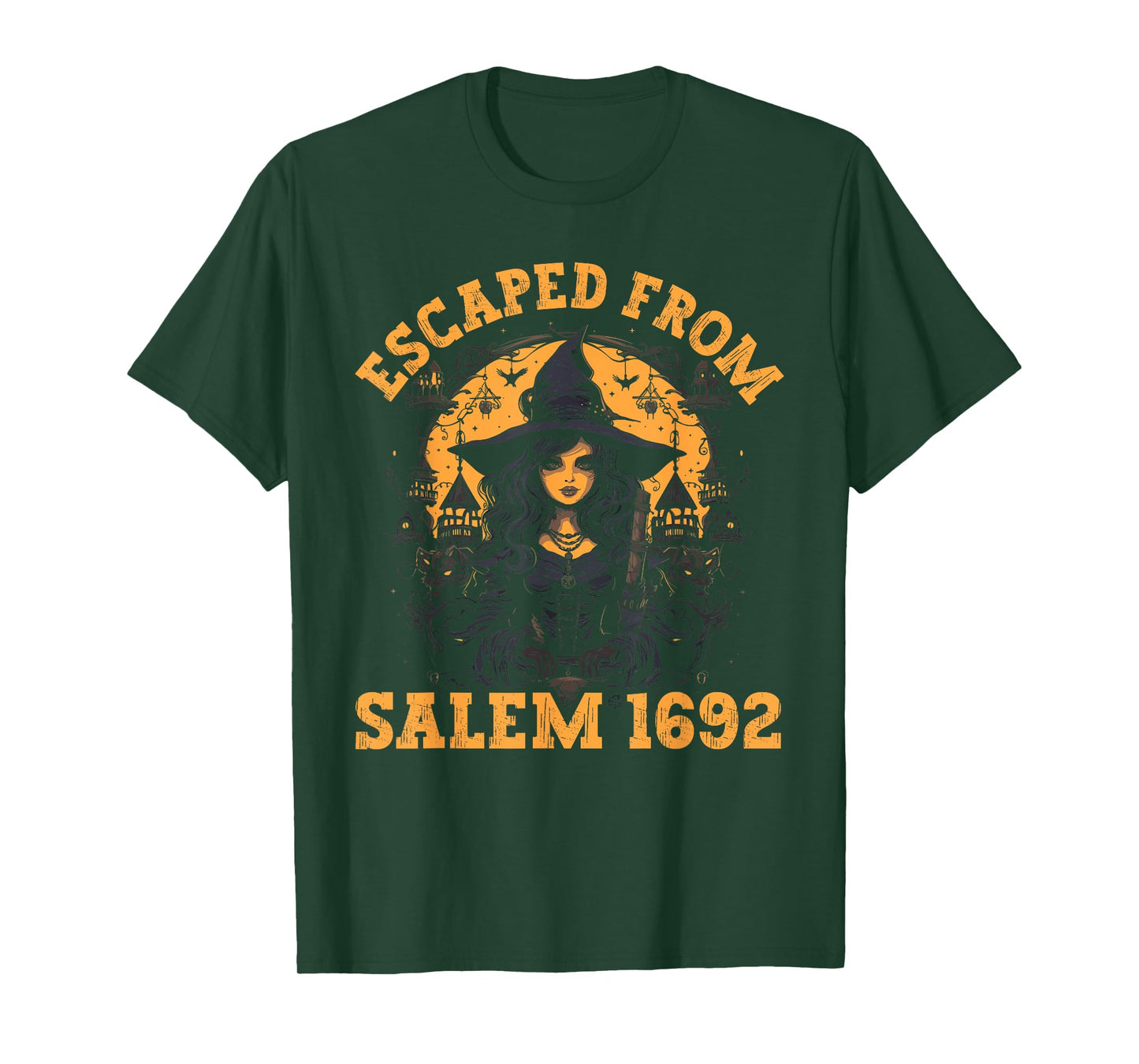 Salem Witch Halloween 1692 Witches Broom Witchy Witchraft T-Shirt