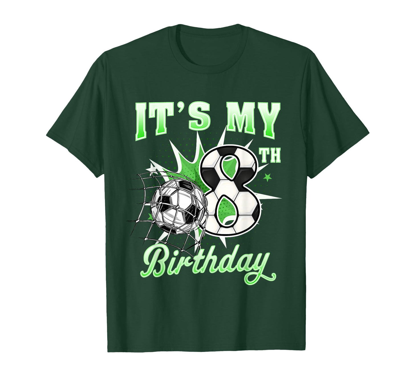8 Year Old It's My 8th Birthday Soccer Ball Shirt for Boys T-Shirt