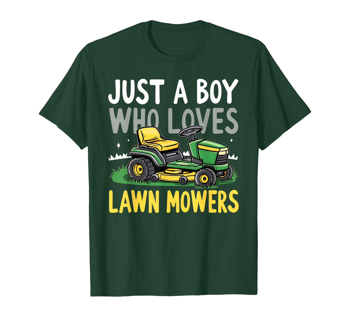 Just a Boy Who Loves Lawn Mowers Lawn Mowing Lover for Kids T-Shirt