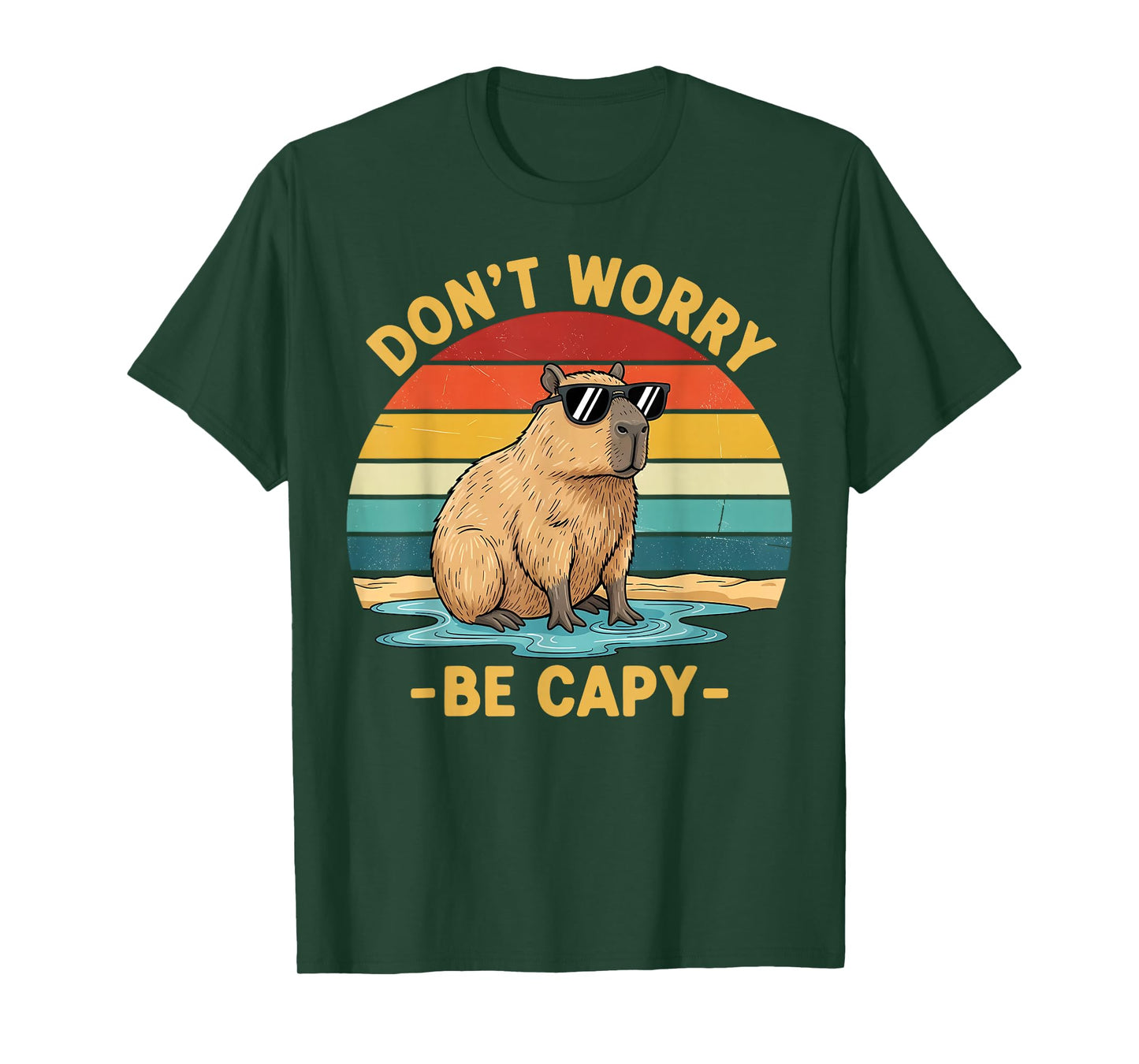 Capybara Don't Worry Be Cappy Funny Capybara T-Shirt