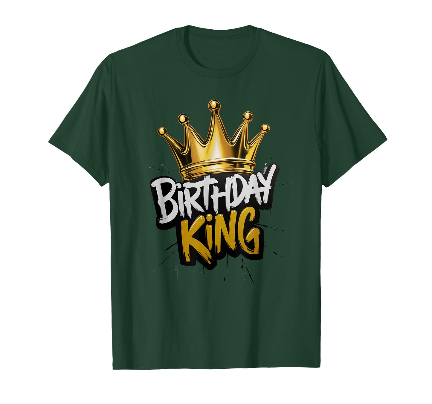 Birthday King With Crown Funny Birthday Party T-Shirt