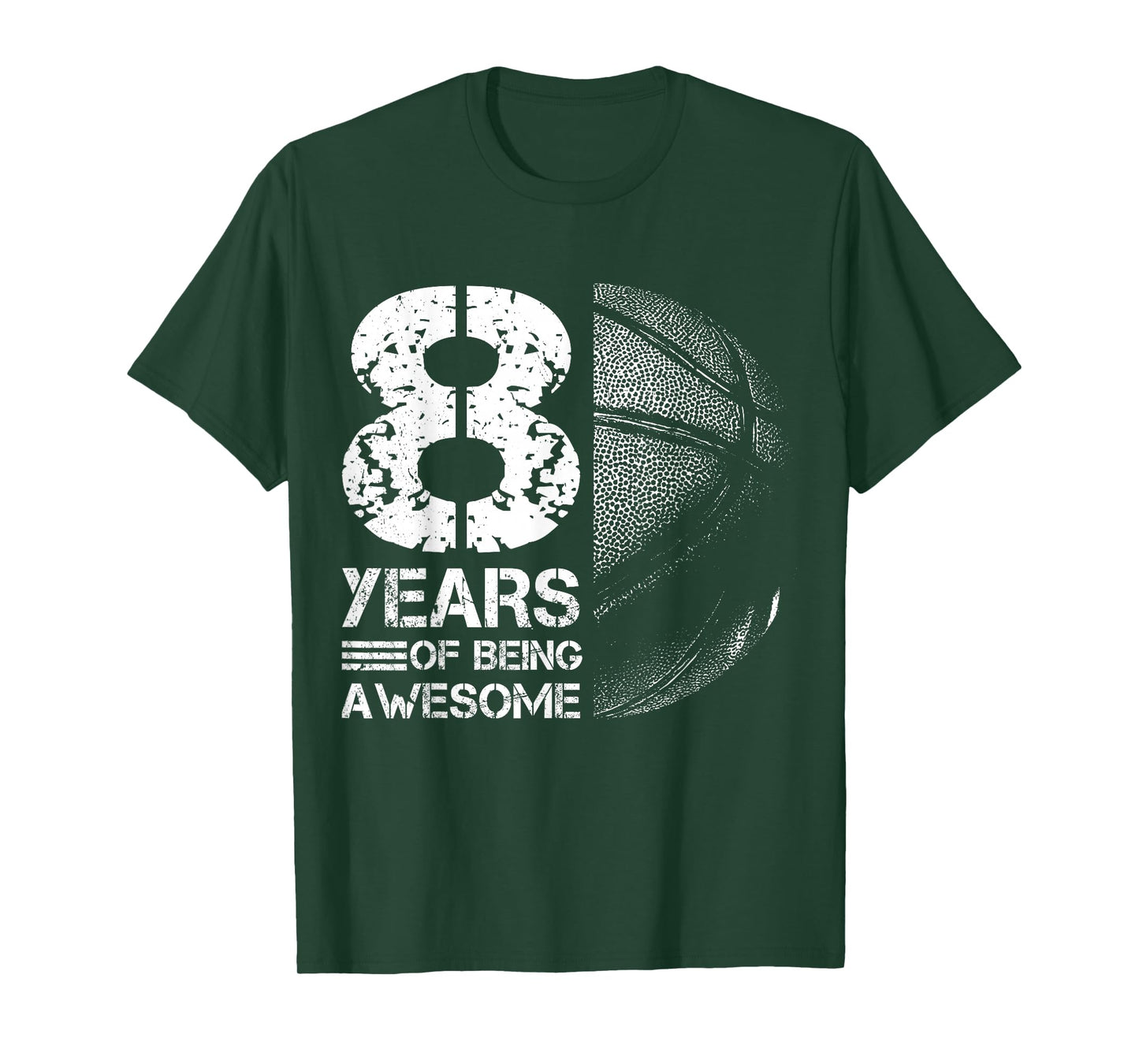 8th Birthday Boys Basketball Player Basketball 8 Years Old T-Shirt