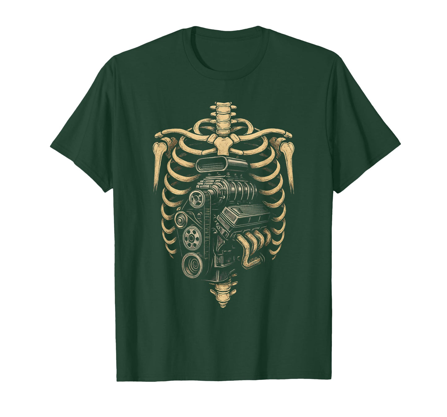 Skeleton Mechanic Car Guy Engineer Auto Shop Humor Men Boys T-Shirt