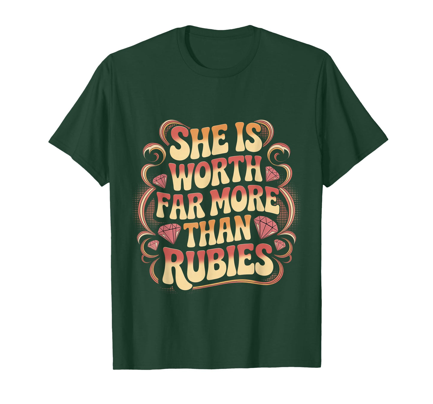 She is Worth Far More Than Rubies Christian Women - T-Shirt