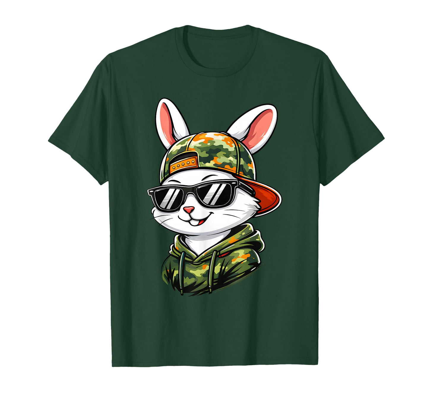 Funny Cool Rabbit Camo Easter Men Boy Toddler Kid T-Shirt
