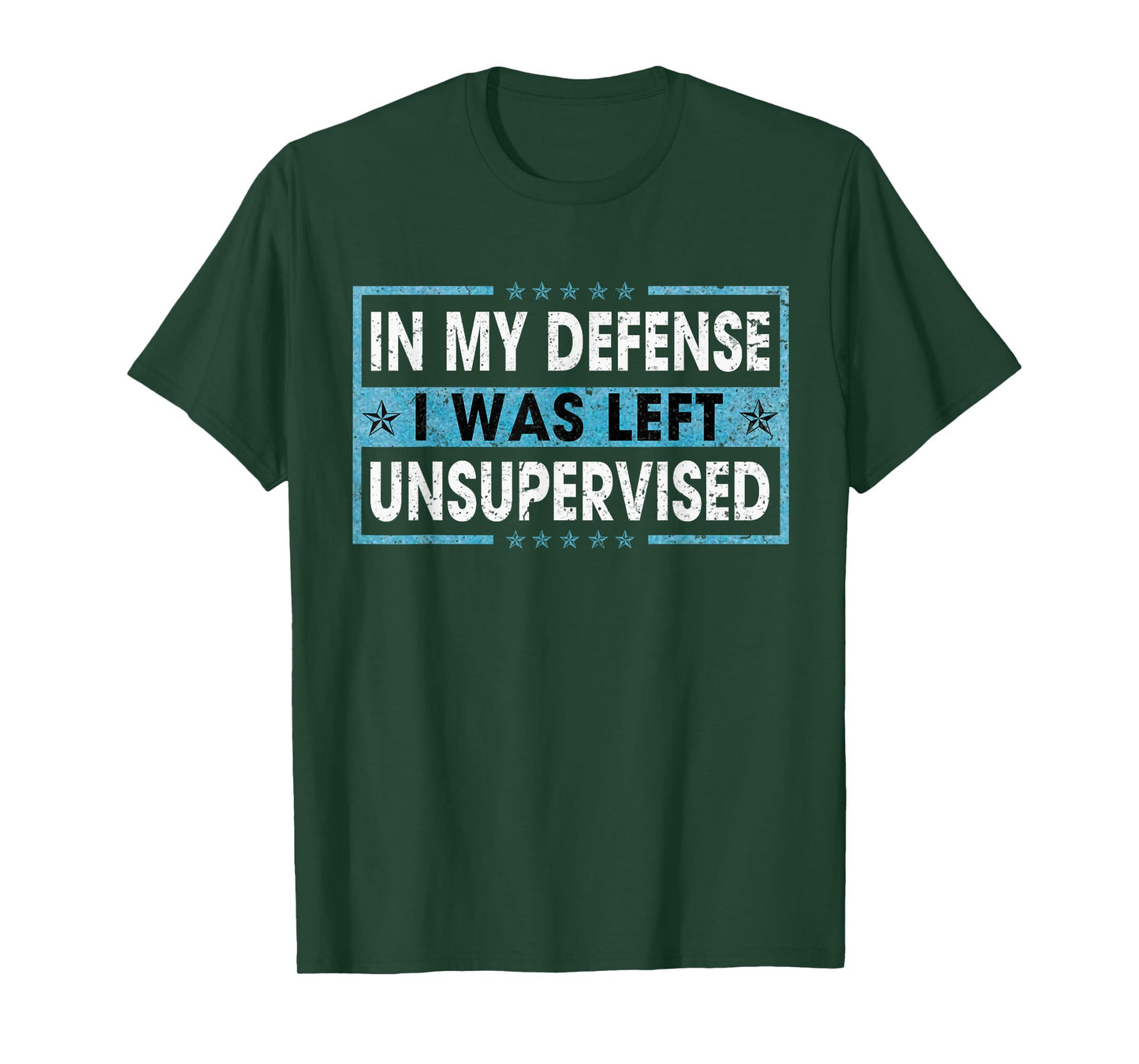 Funny Saying In My Defense I Was Left Unsupervised Retro T-Shirt