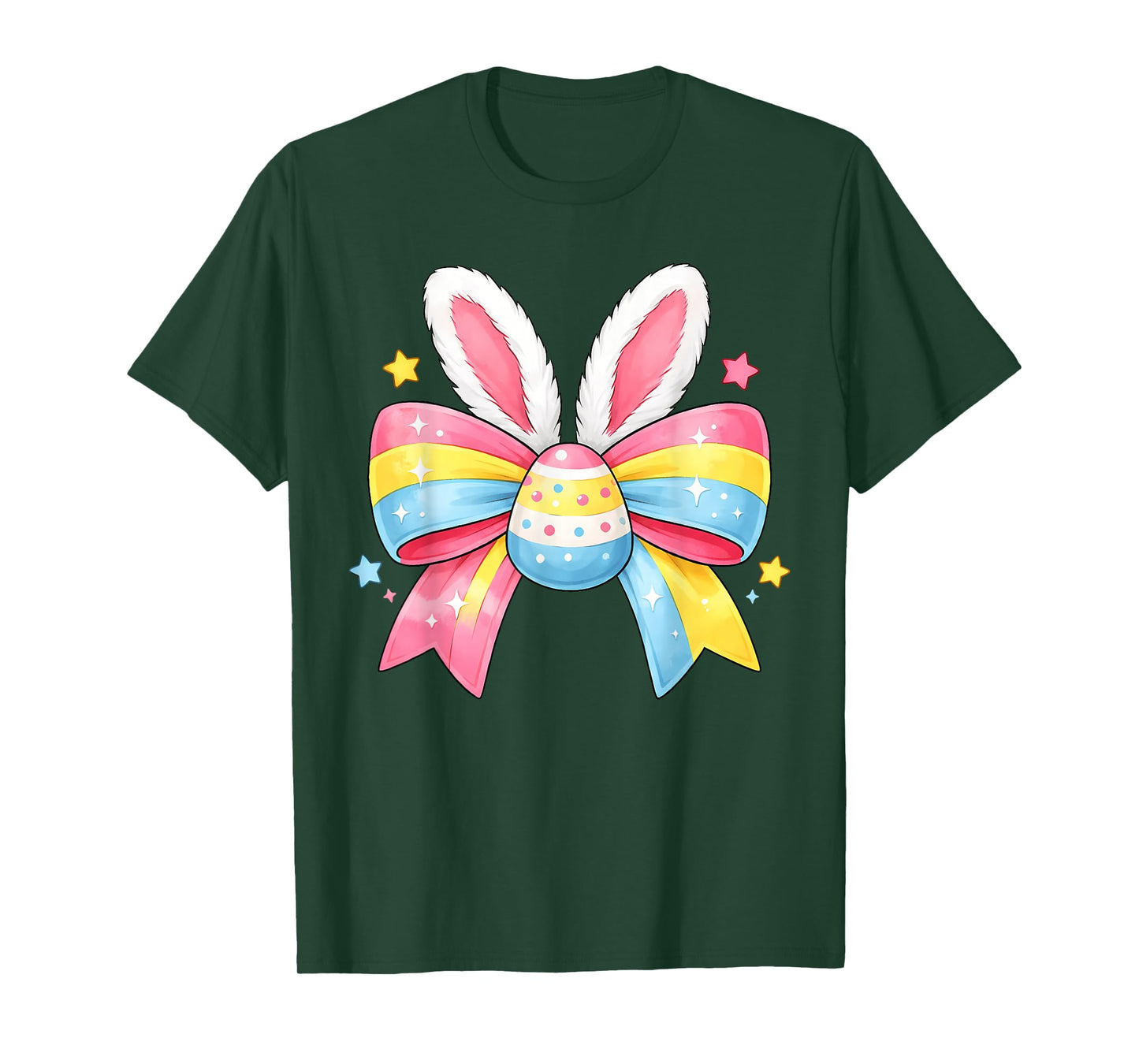 Girls Easter Cute Coquette Bow Egg Easter Kids Girls Women T-Shirt