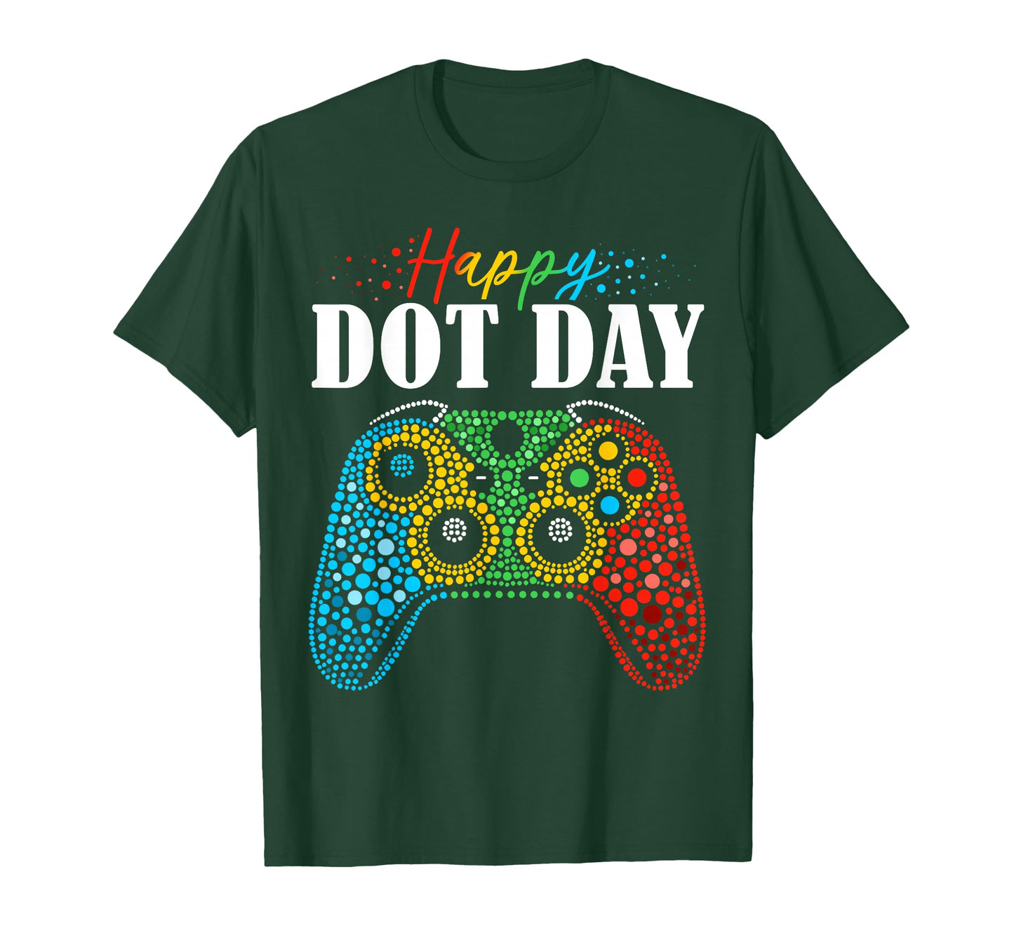 Happy Dot Day Gamer Controller Polka Dot Creative School T-Shirt