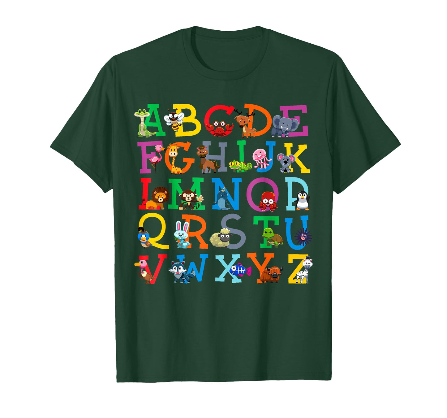 Zoo Animal Alphabet ABCs Animals Learning A-Z ABC Letters T-Shirt