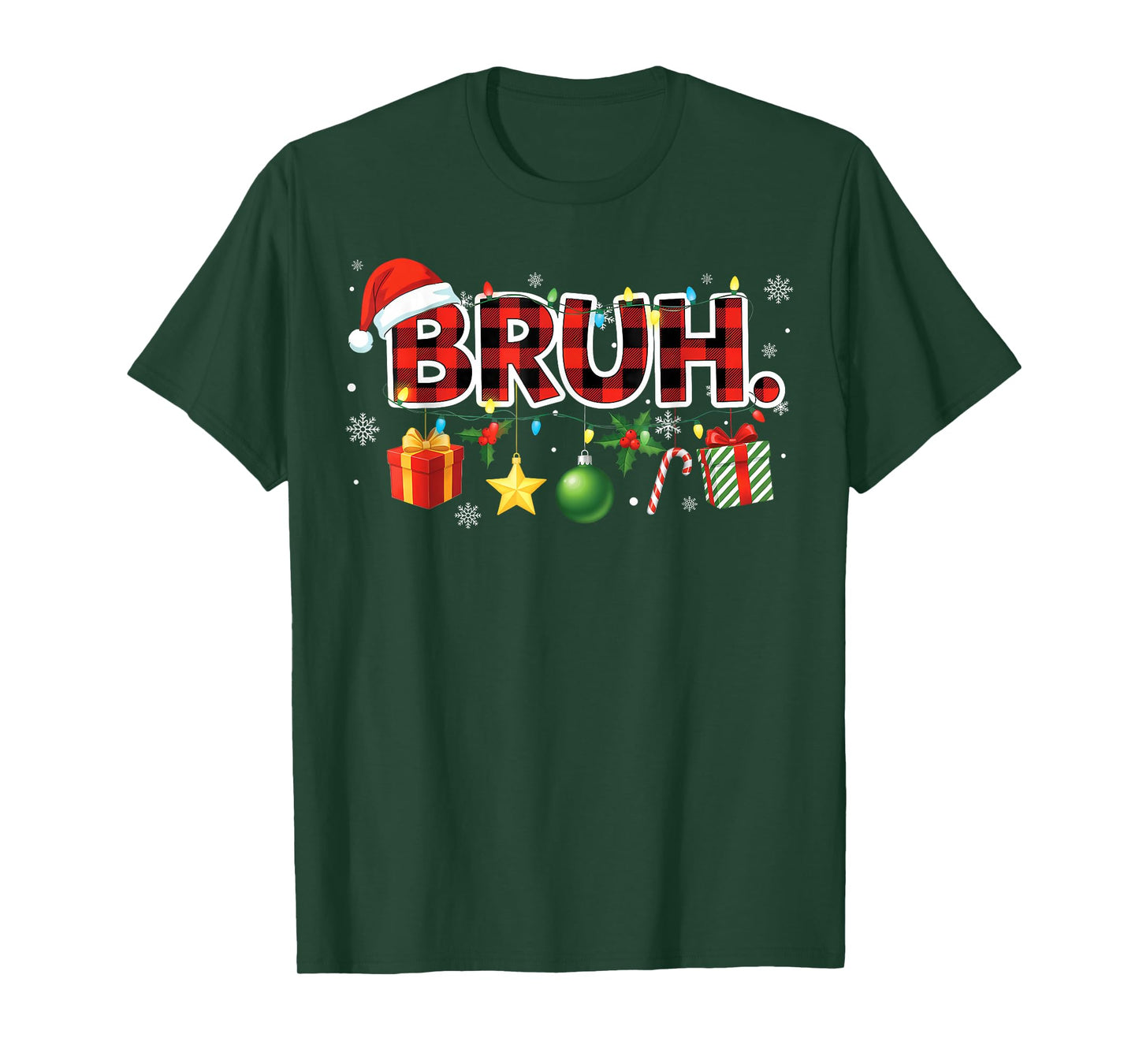 Bruh Christmas Teens Boys Xmas Kids Funny Christmas T-Shirt