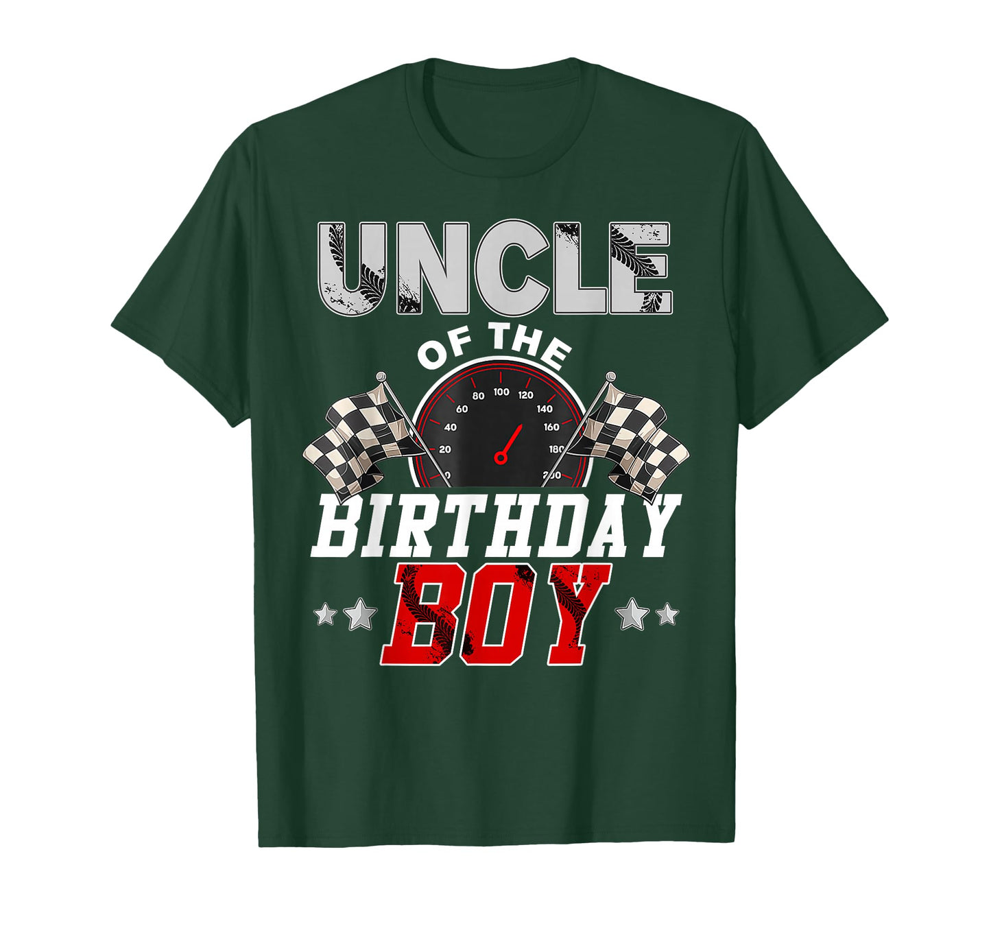 Uncle Of The Birthday Boy Race Car Racing Car Driver T-Shirt