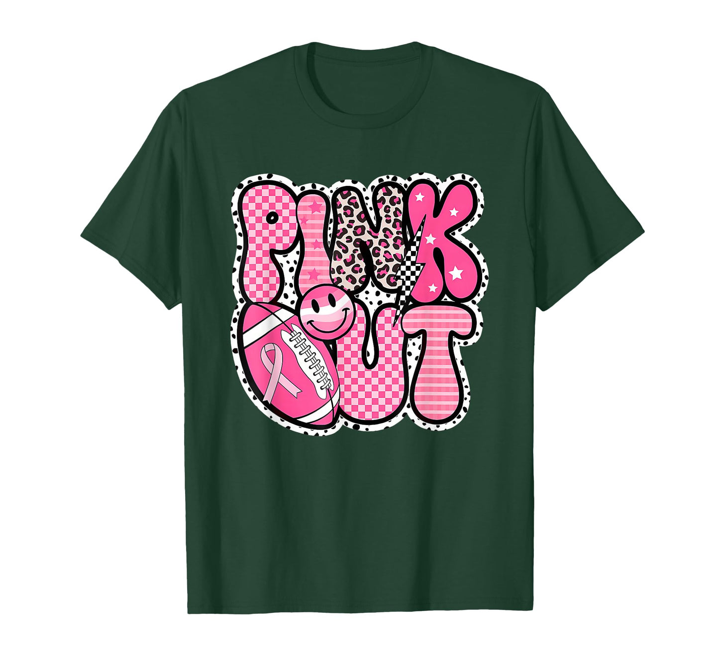 Pink Out Football Team Breast Cancer Awareness Month T-Shirt