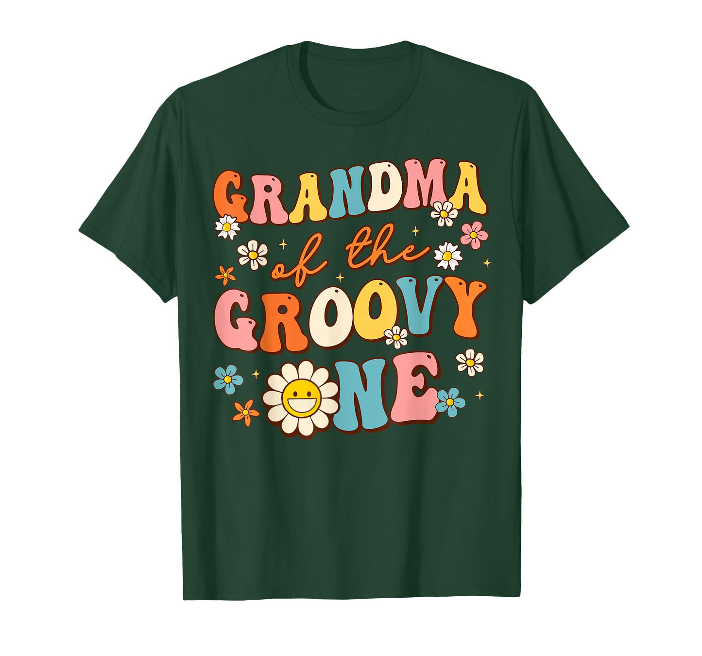 Grandma Of Groovy One 1st Birthday Pregnancy Announcement T-Shirt
