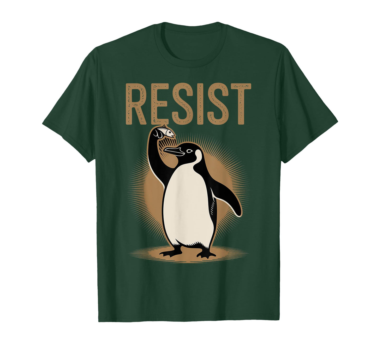 Resist Penguin Activism Funny Gifts Men Women Kids Graphic T-Shirt